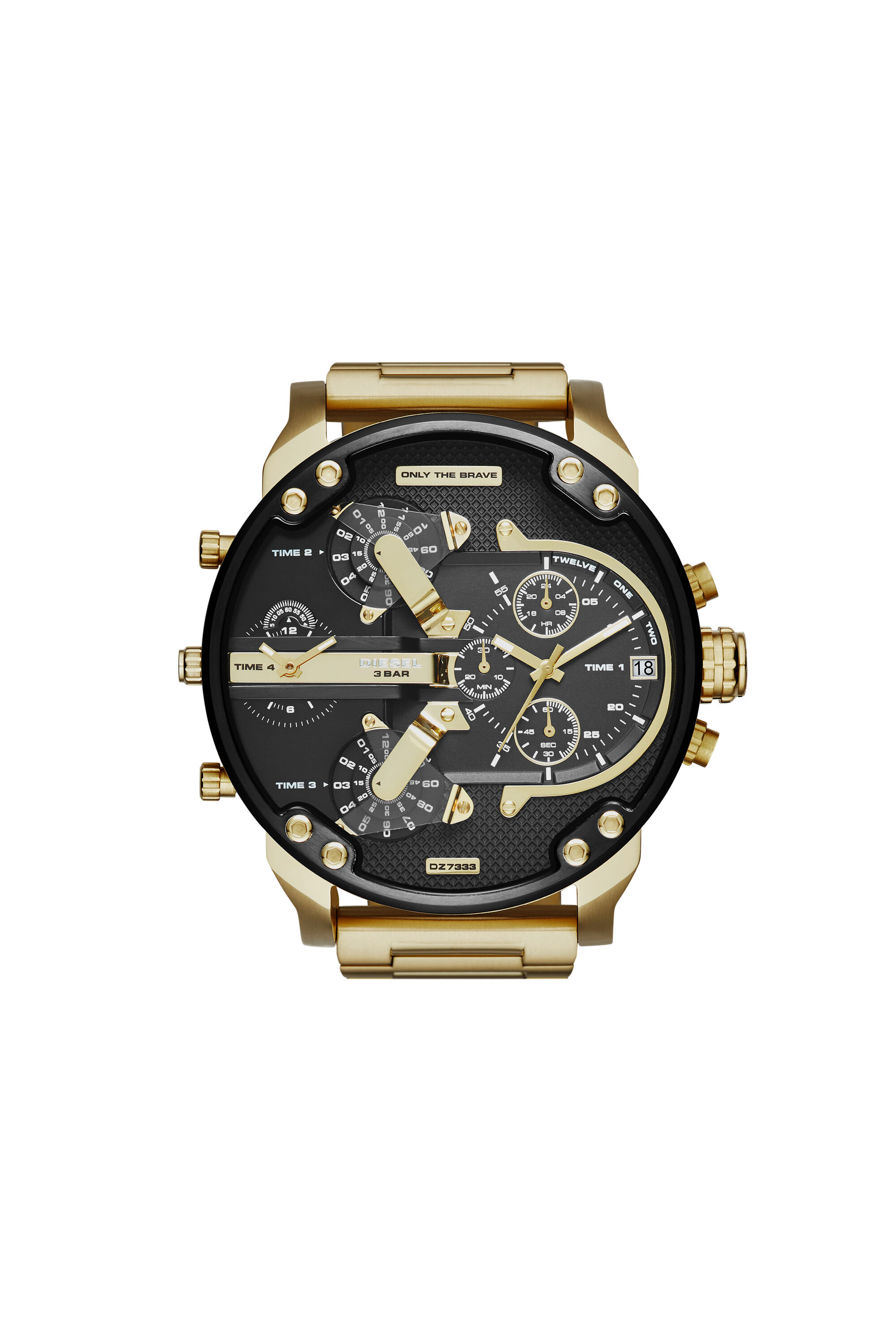 Diesel big daddy discount watch rose gold