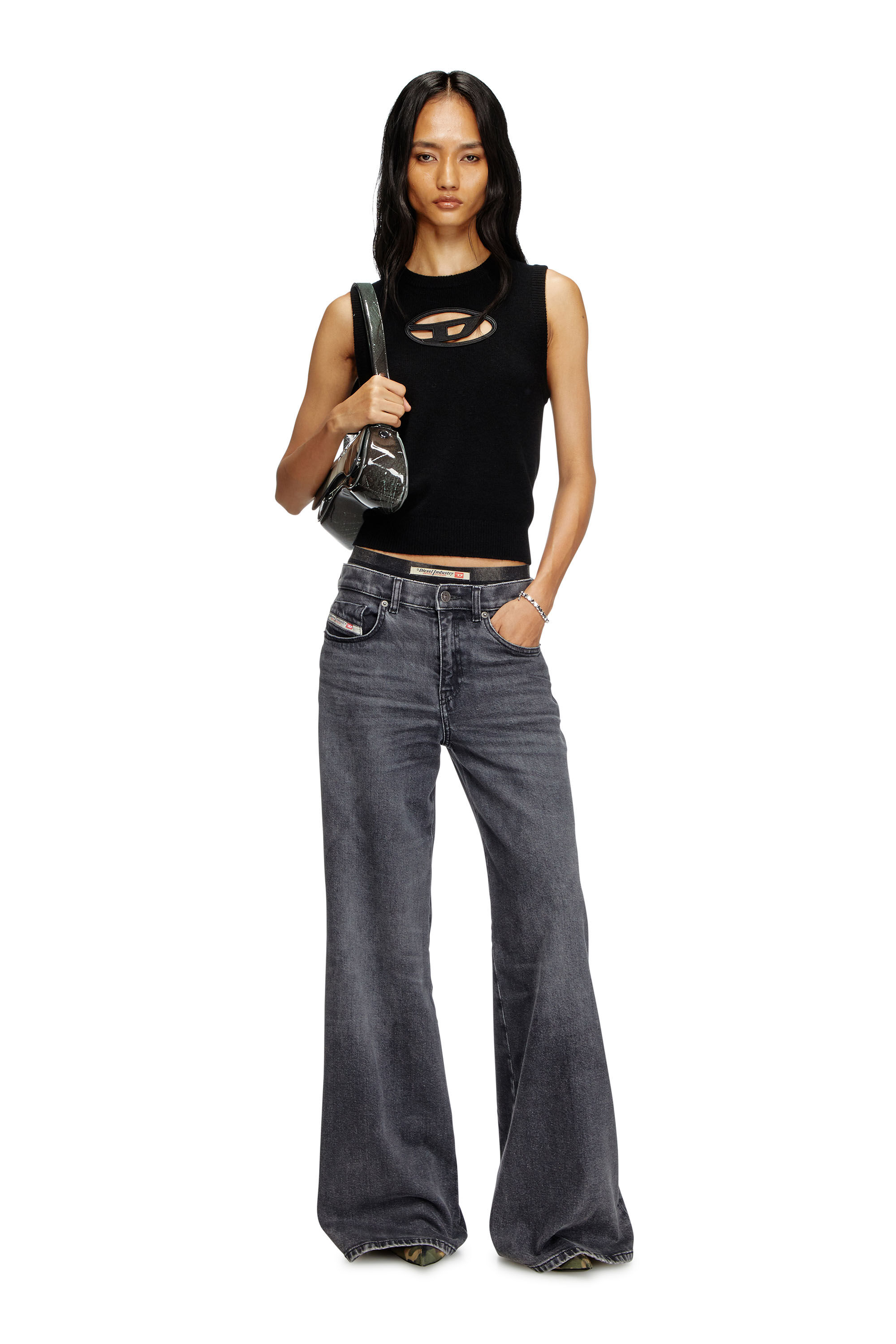 Diesel - Female's Flare Jeans 1978 D-Akemi 0CLBG, Black/Dark Grey - 1
