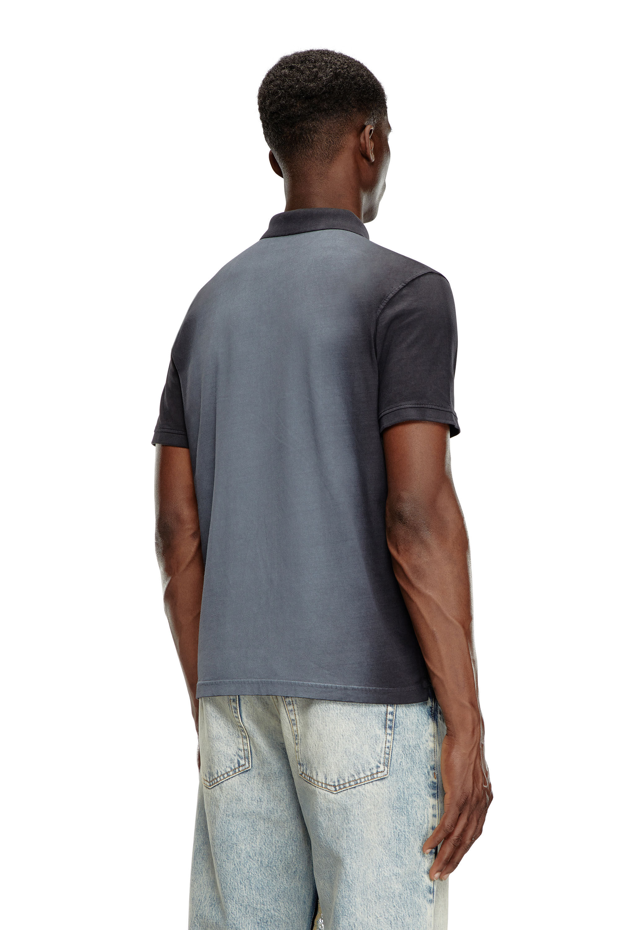 Diesel - T-REJUST-Q1, Polo avec traitement par pulvérisation Homme in Noir - 4