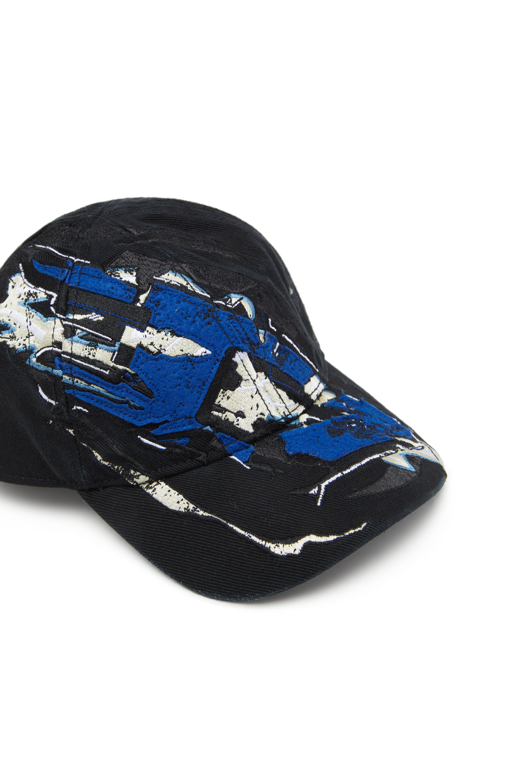Diesel - C-EIFFEL, Male's Baseball cap with bold Oval D in Black/Blue - 3