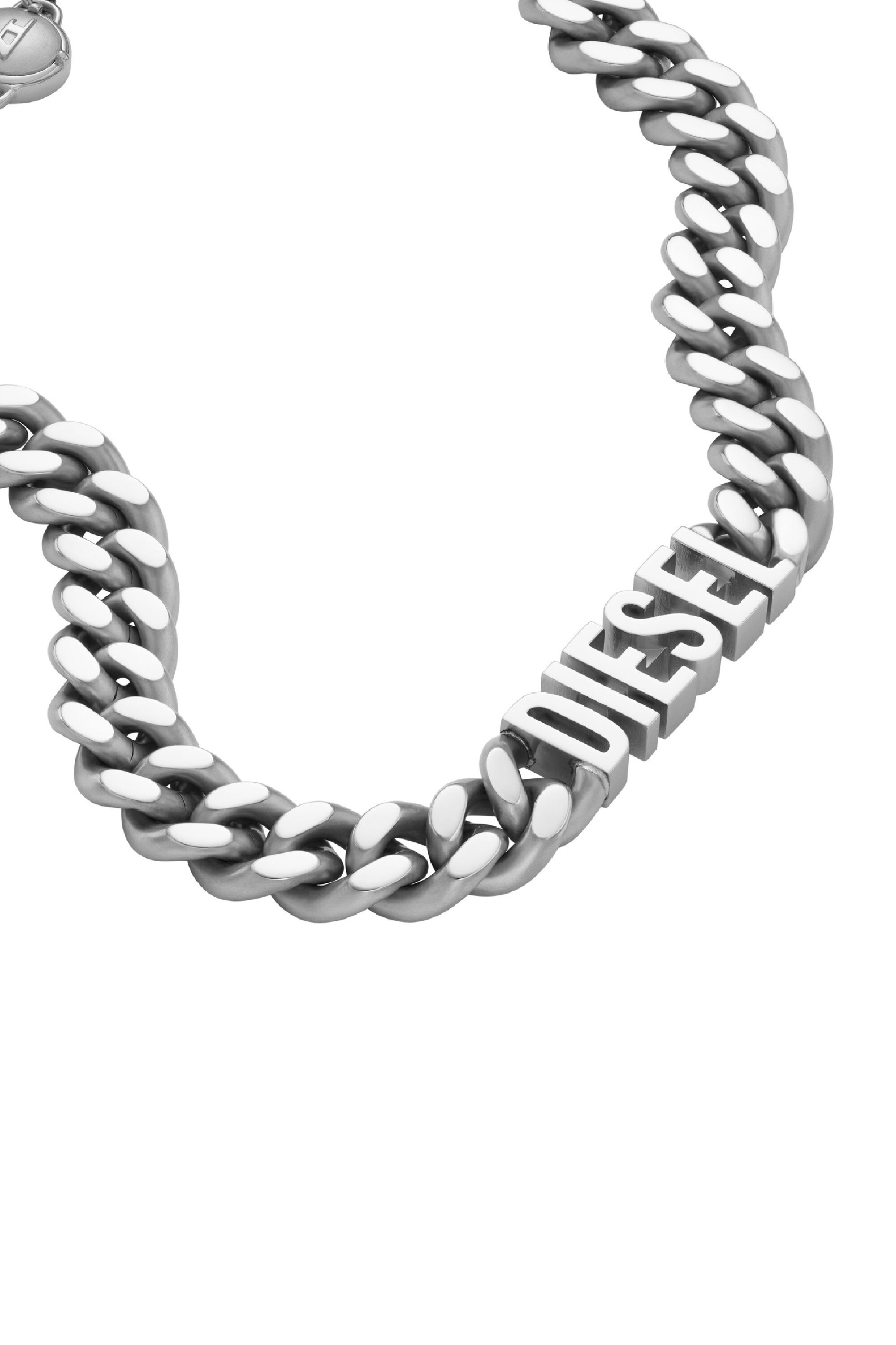 Diesel - DX1388, Choker en acier inoxydable Homme in Gris argenté - 1
