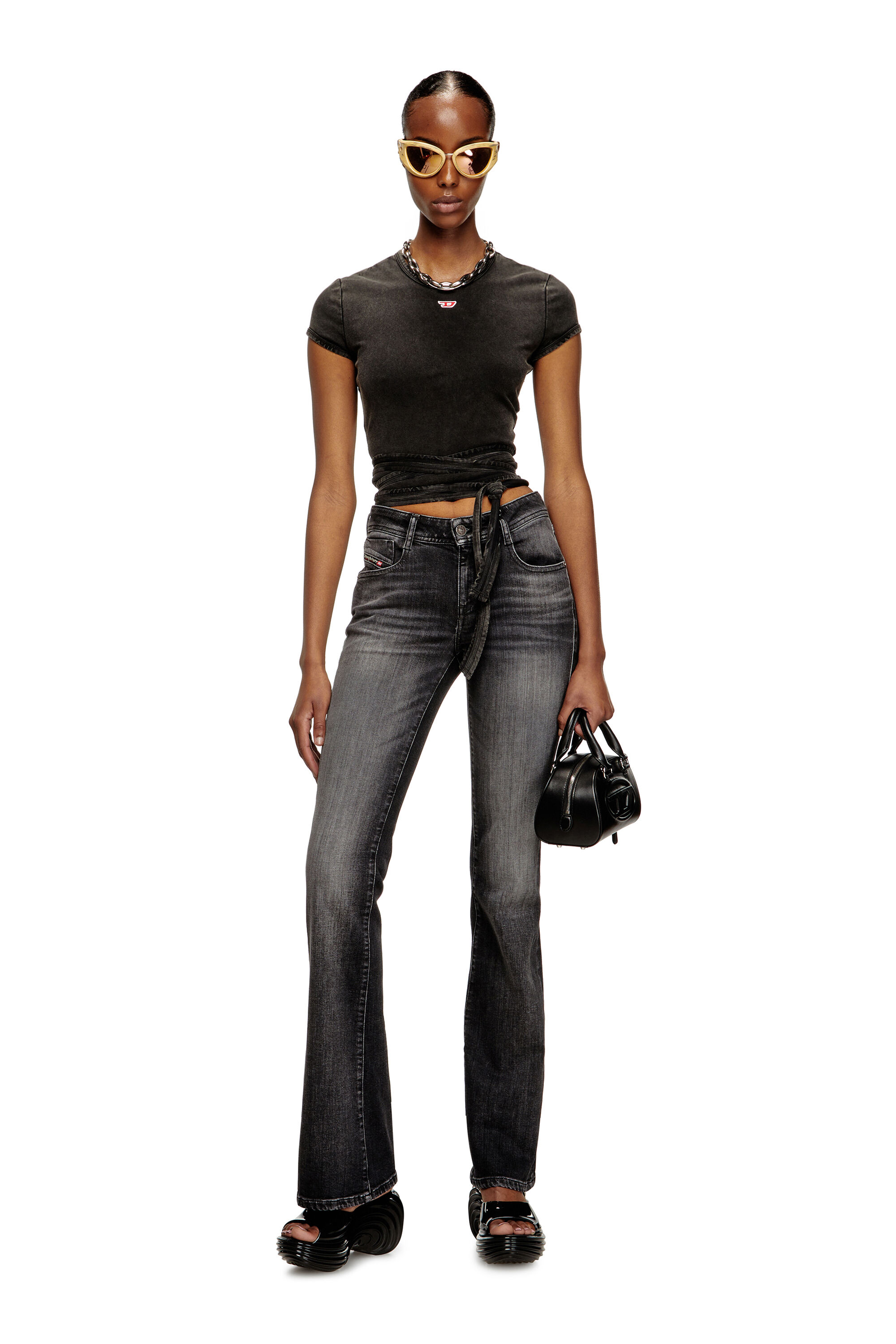 Diesel - MELISSA QUANTUM PLATFORM, Mule à plateforme en Melflex® Femme in Noir - 7
