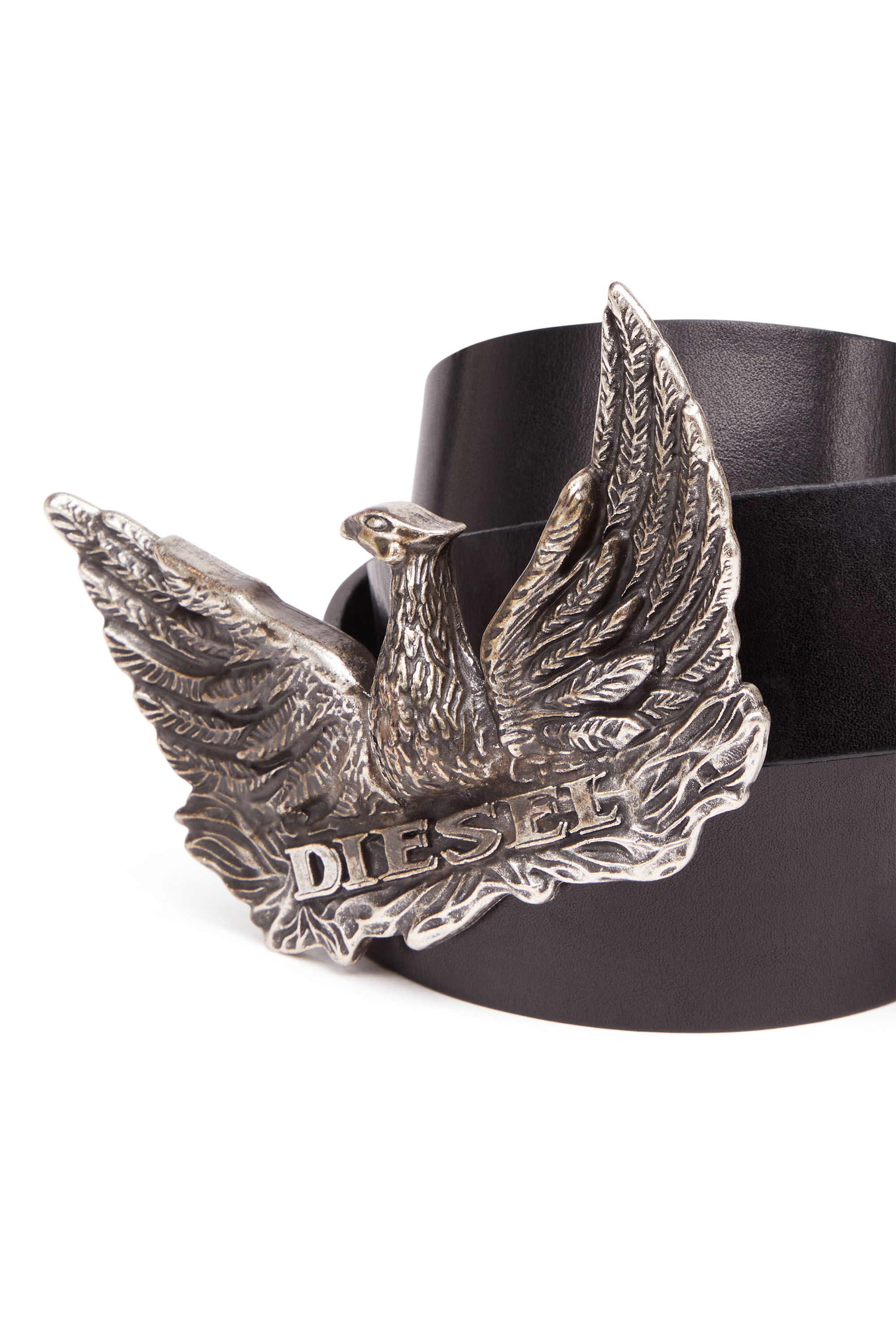 ブランドバッグ 人気ランキング2024 Men's Leather belt with phoenix buckle | Black | Diesel 小物