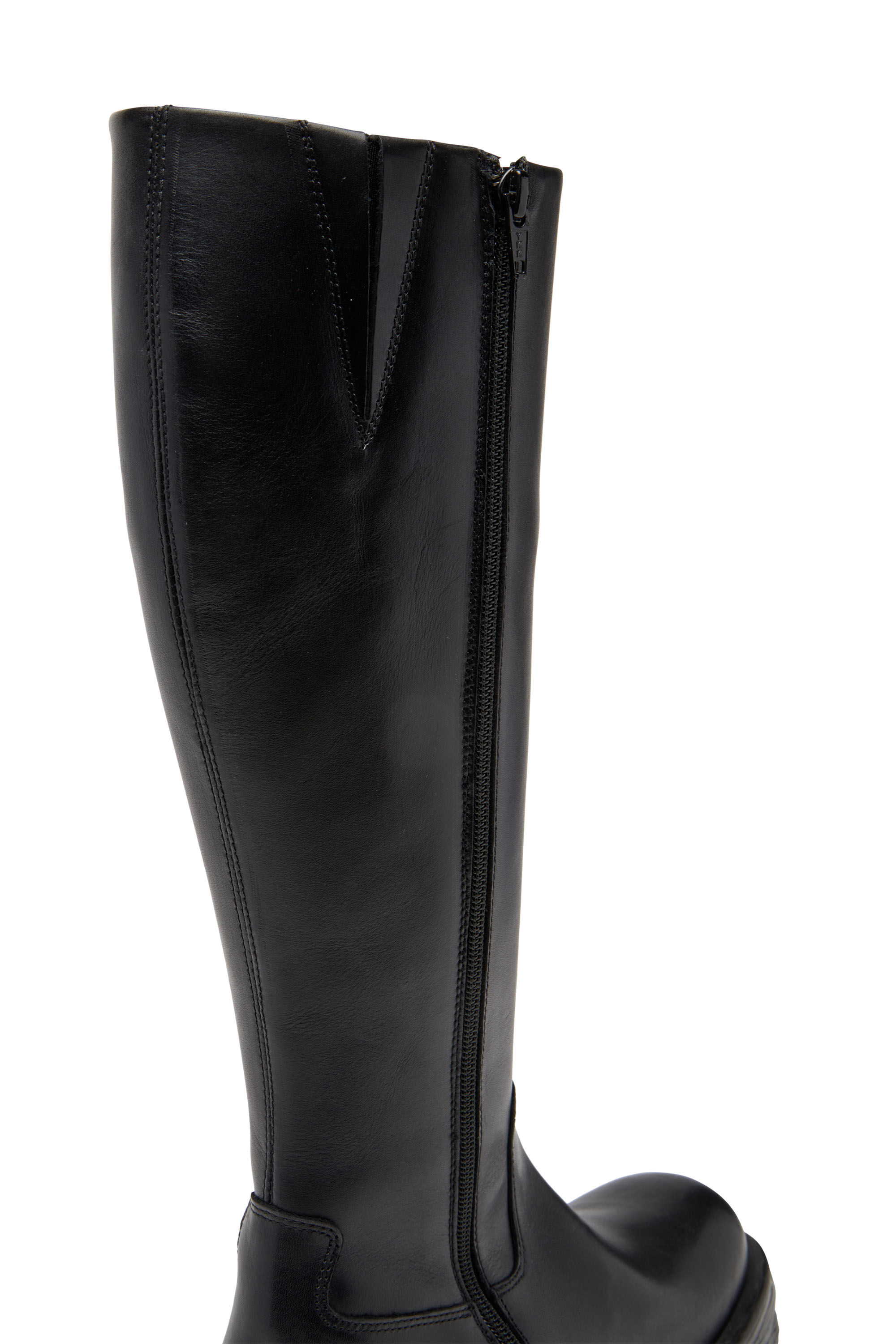 Diesel - D-HAMMER HB D W, Female's D-Hammer-Leather knee-high boots in Black - 4