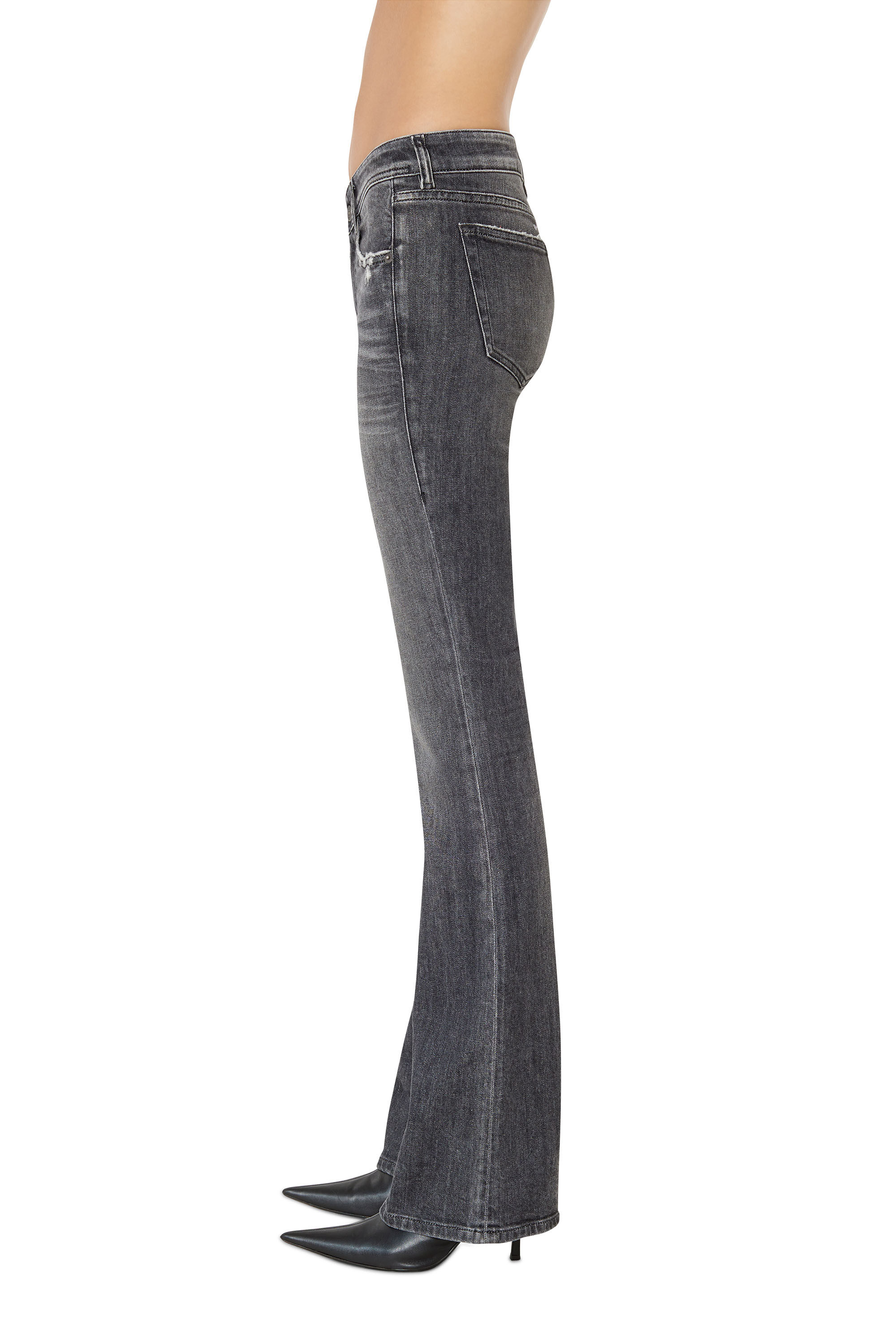 Diesel - 1969 D-EBBEY 09E46 Bootcut and Flare Jeans, Black/Dark Grey - Image 6