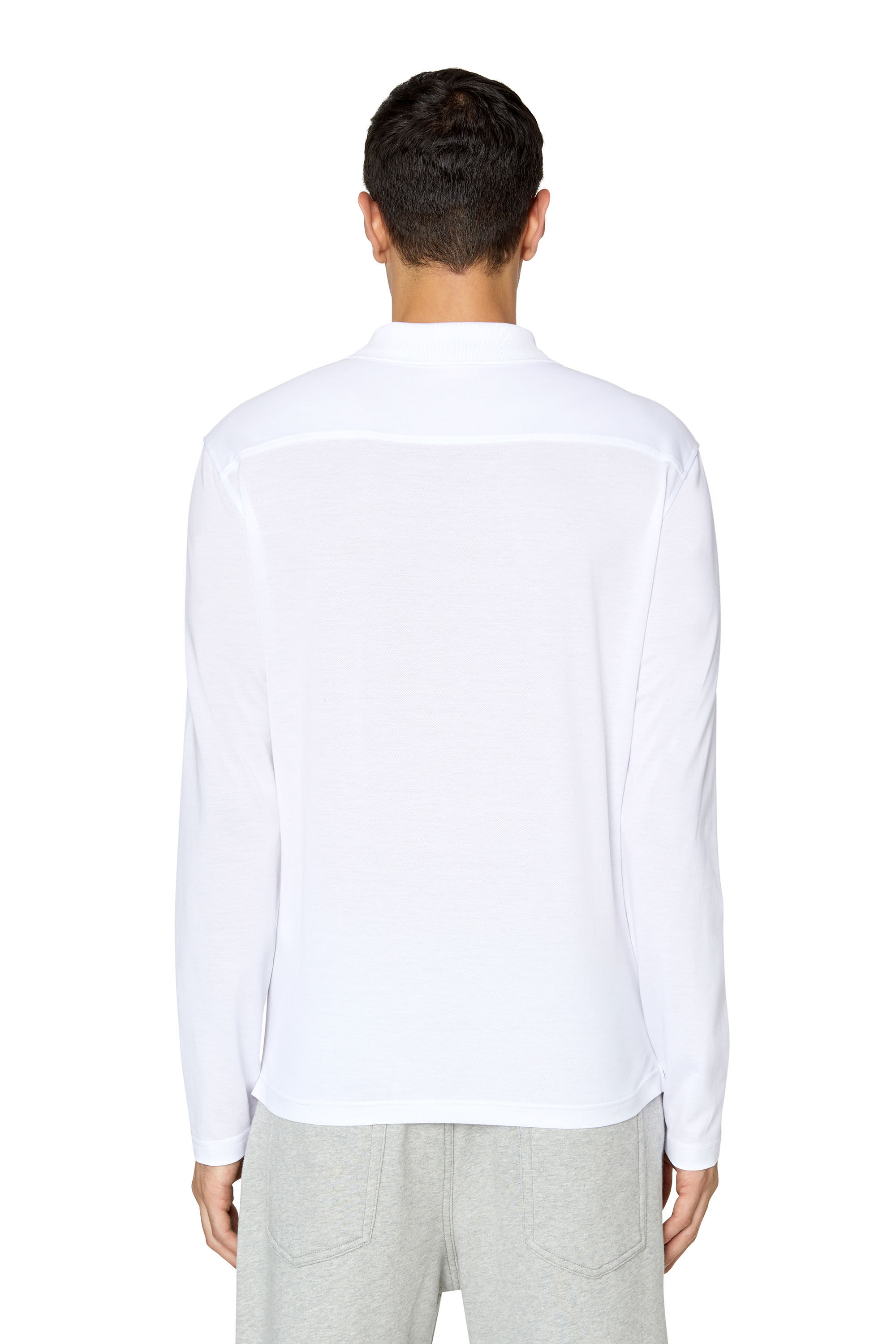 Diesel - T-SMITH-LS-DOVAL-PJ, Polo à manches longues avec empiècement D Homme in Blanc - 4