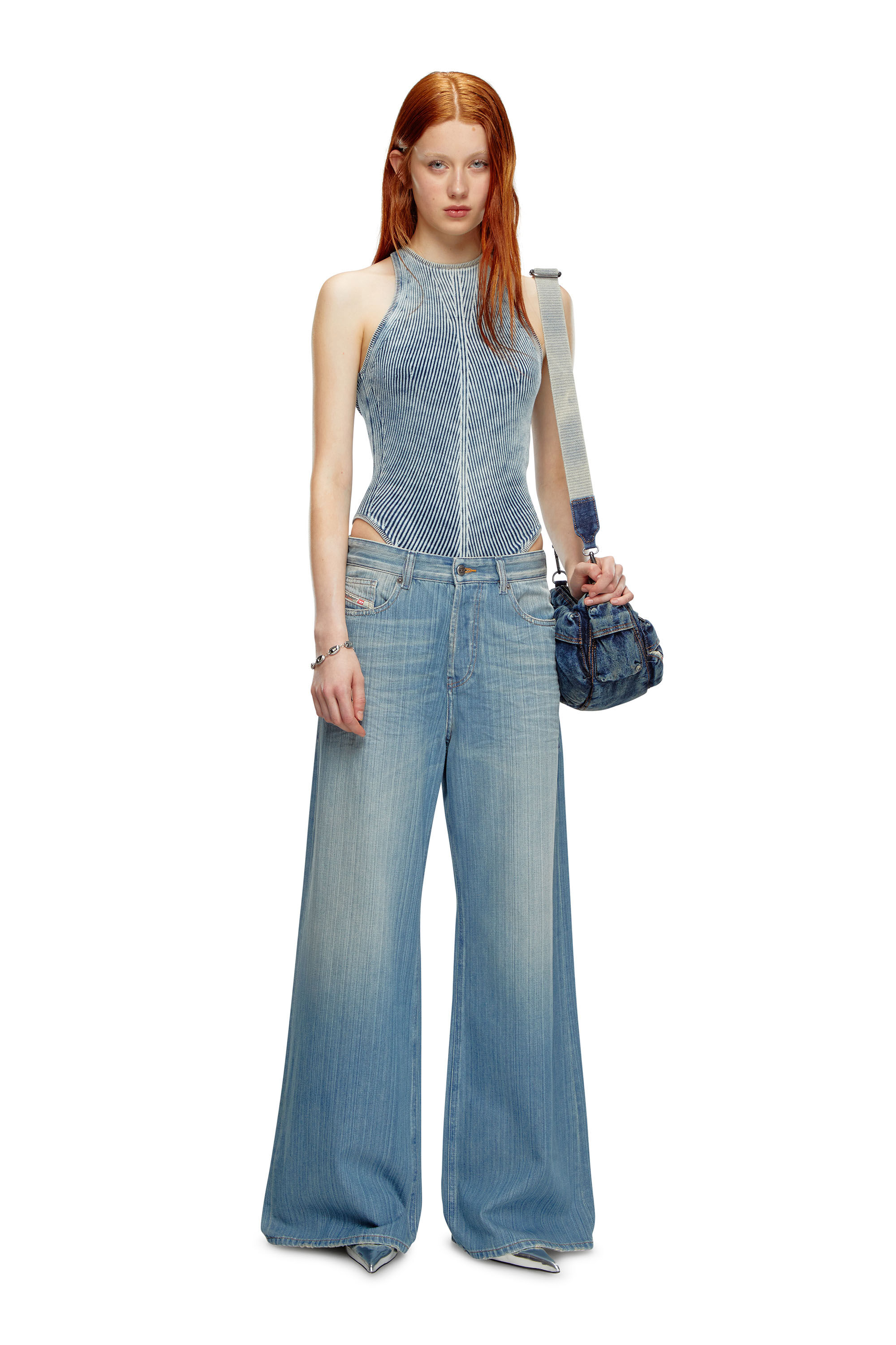 Diesel - Female's Relaxed Jeans 1996 D-Sire 09J87, Medium Blue - 1