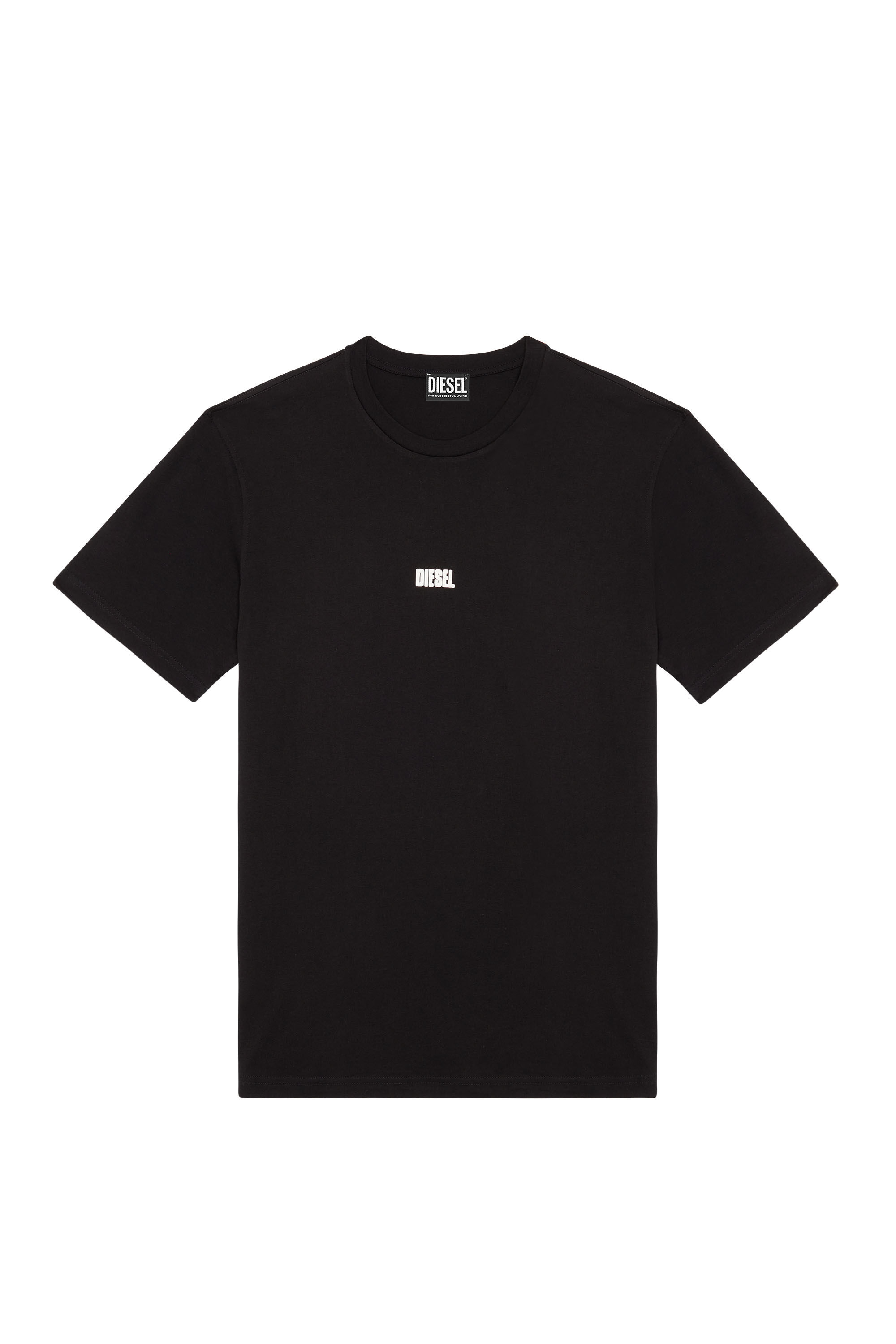 Diesel - T-JUST-G23, Male's T-shirt with puff Diesel logo in Black - 2