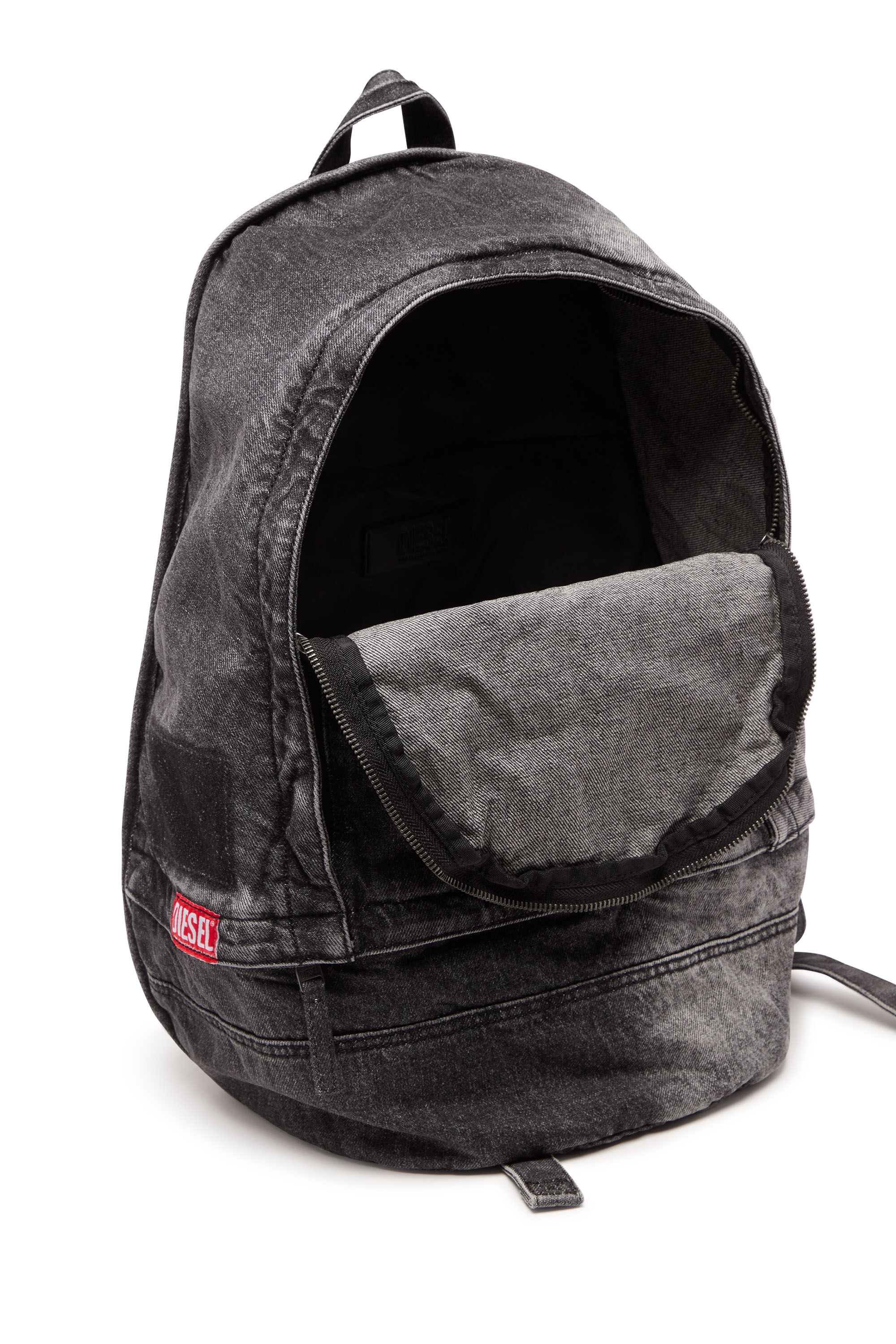 Black denim backpack shop