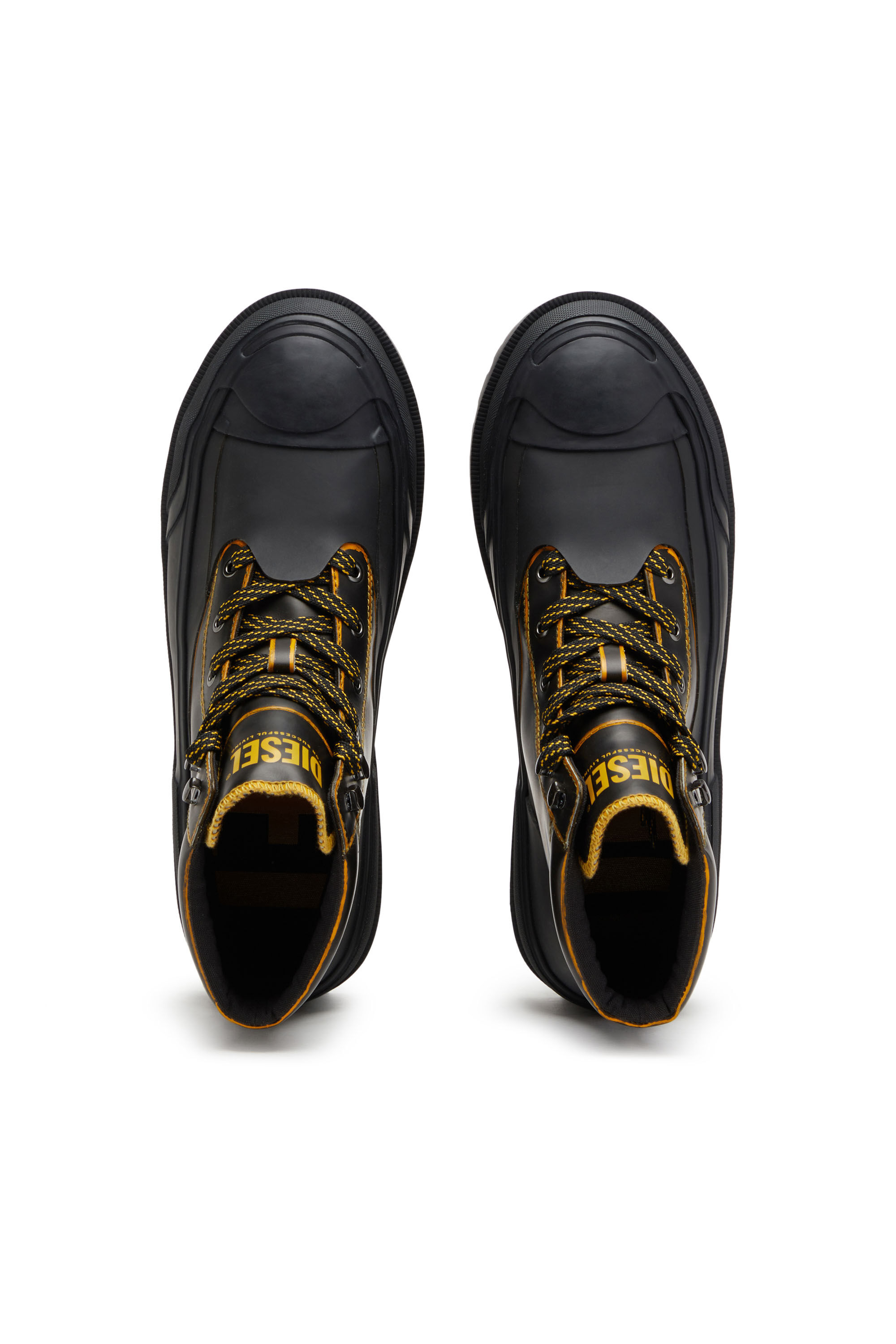 D HIKO BT X Man Combat boot in leather and rubber Diesel