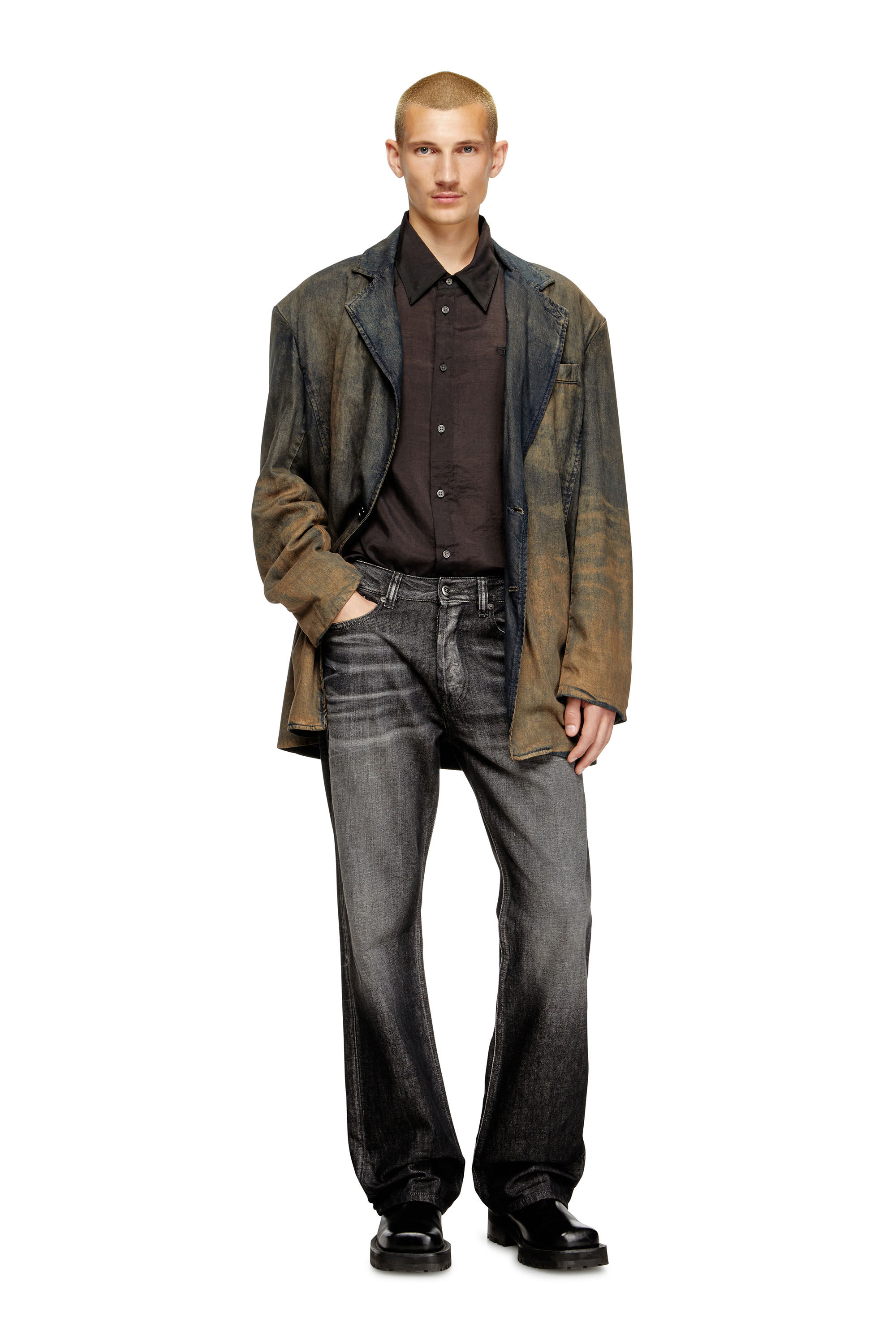 Diesel - Male's Relaxed Jeans 1980 D-Eeper 09M63, Black/Dark Grey - 1