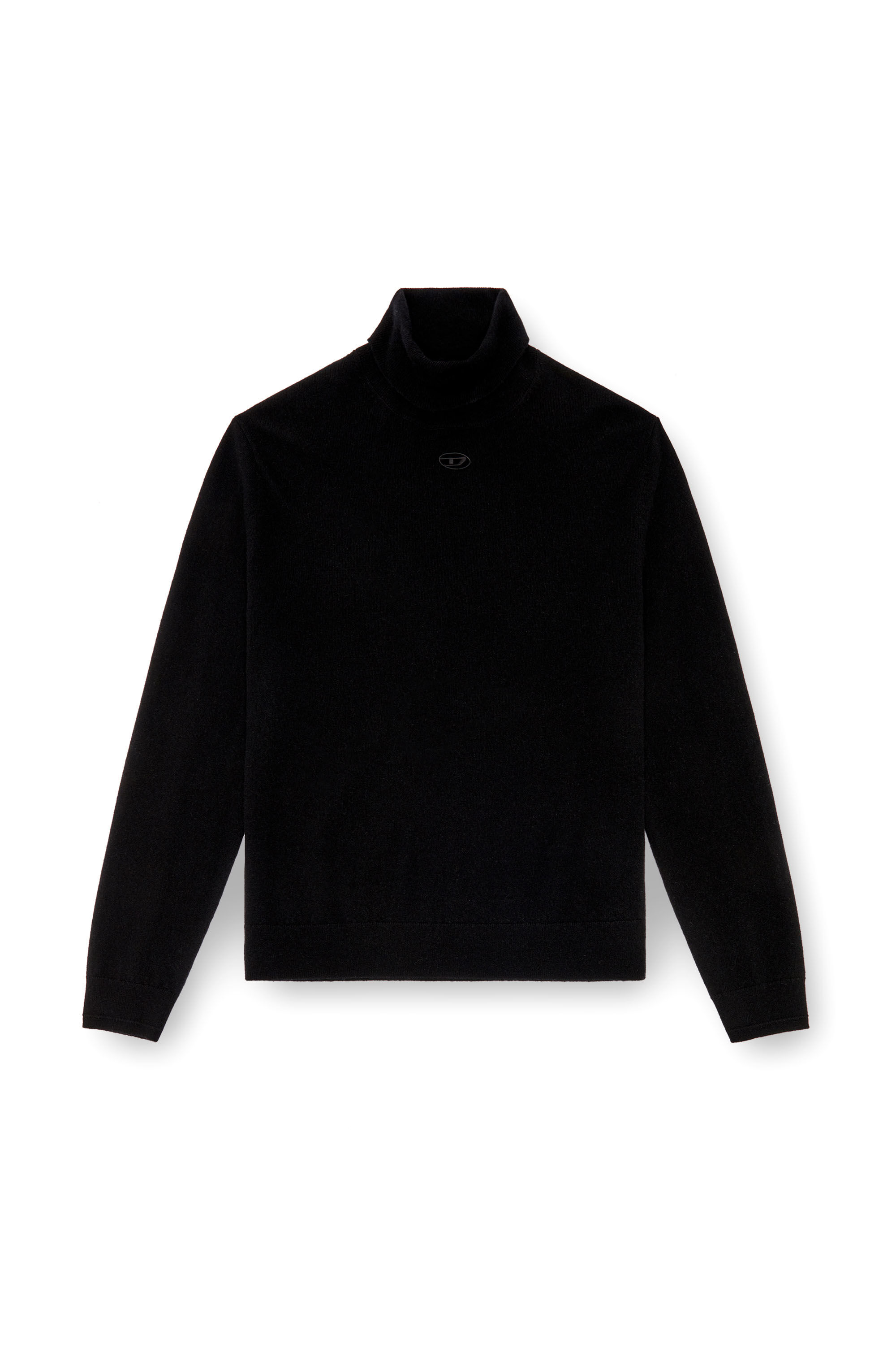Diesel - K-VIERI-TN, Male's Turtleneck jumper in wool and cashmere in Black - 2