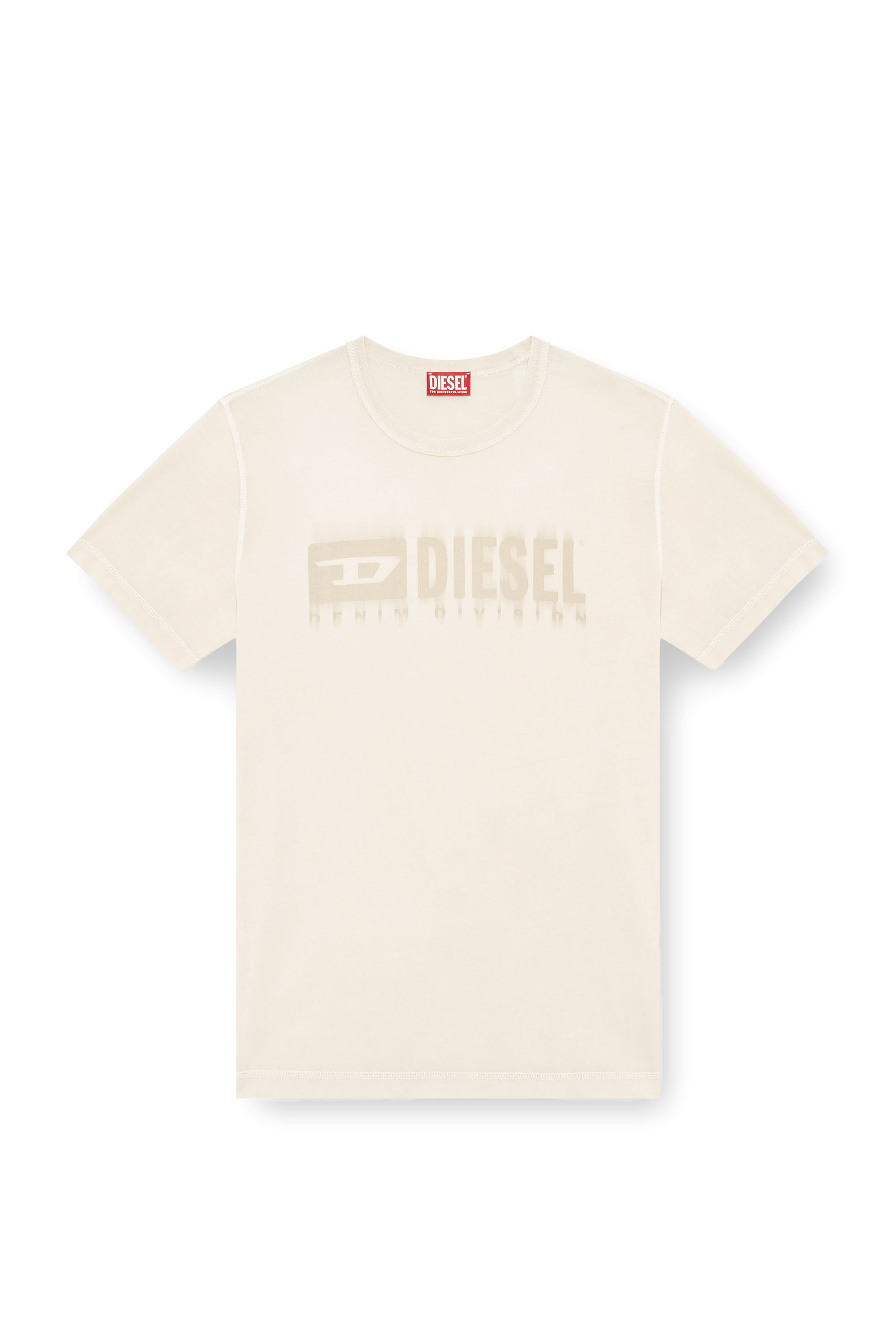 Diesel - T-ADJUST-K4, Male's T-shirt with sun-faded treatment in Beige - 2