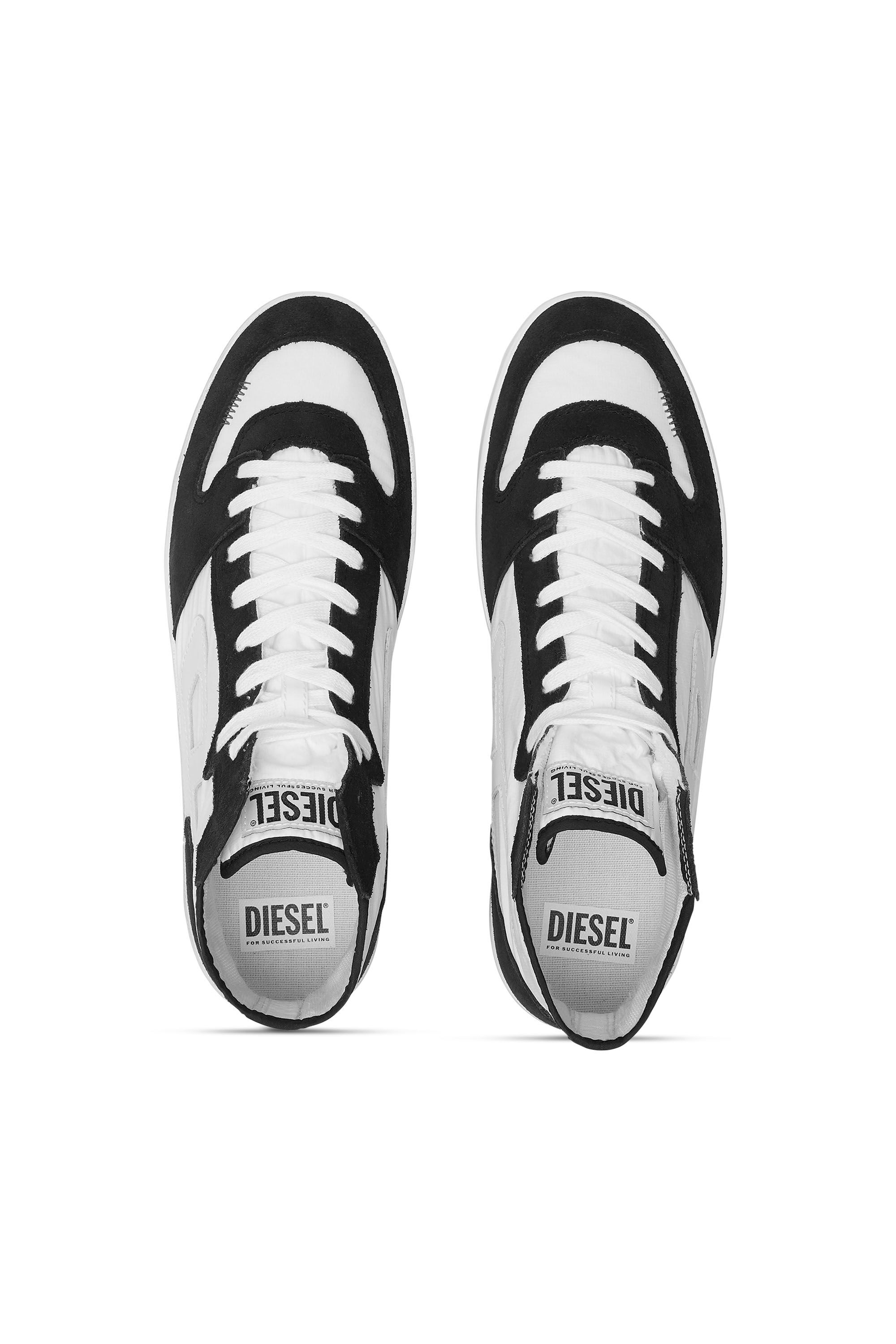 Diesel - S-LEROJI D-1 MID, S-Leroji D-Sneakers montantes matelassé en ripstop et cuir suédé Homme in Polychrome - 4