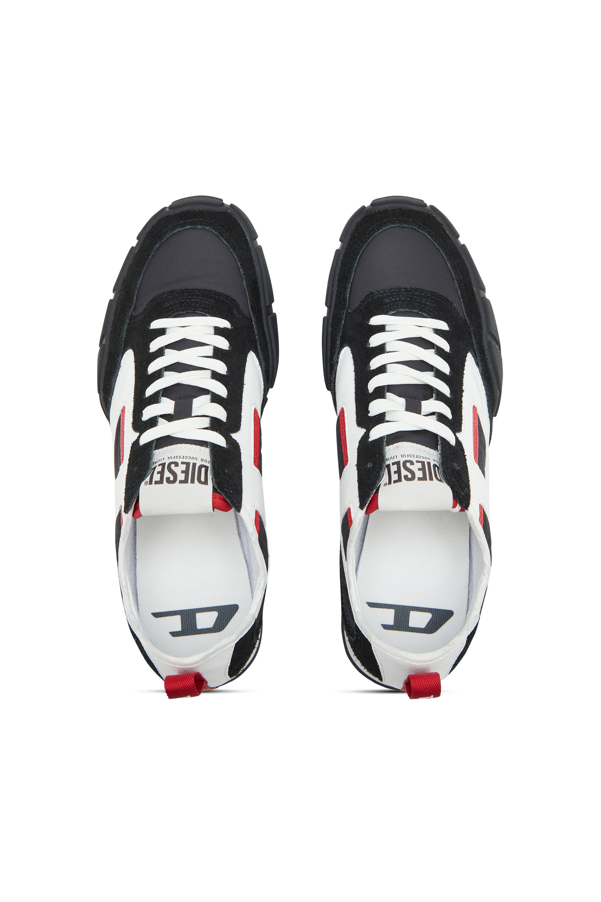 Diesel - S-PAGODHA LOW, Male's Sneakers in leather, suede and ripstop in null - 4