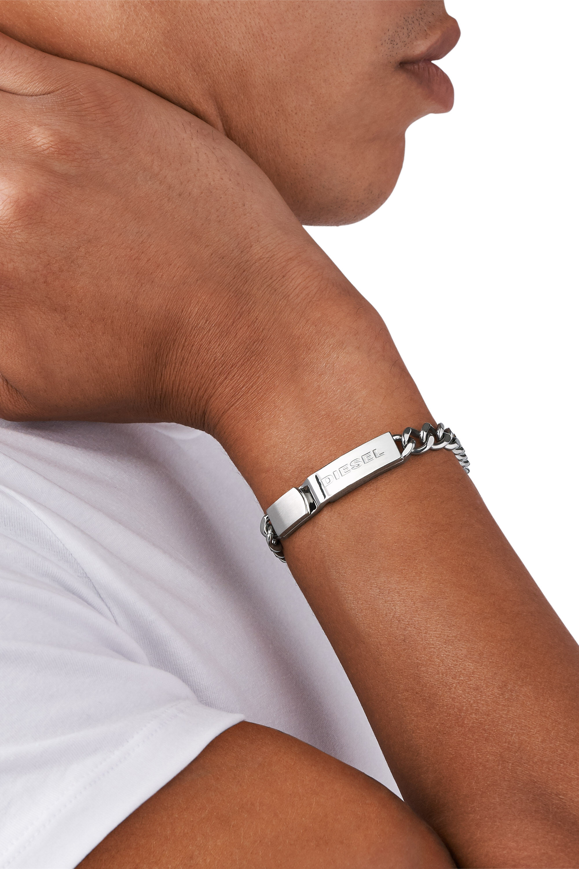Diesel - DX0966, Male's Bracelet with tag in Silver - 3