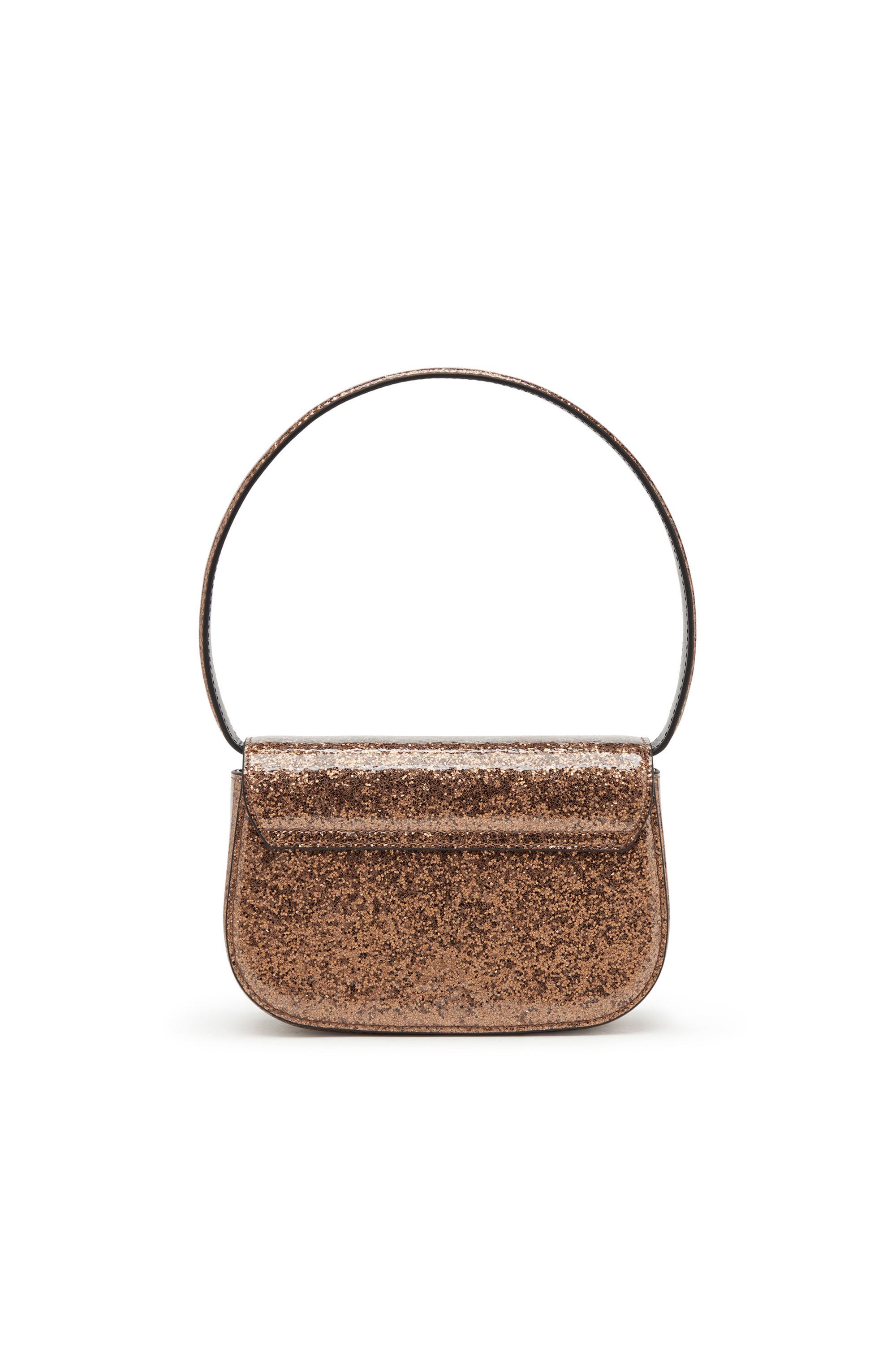 Diesel - 1DR, Female's 1DR-Iconic shoulder bag with macro glitter in Bronze - 3