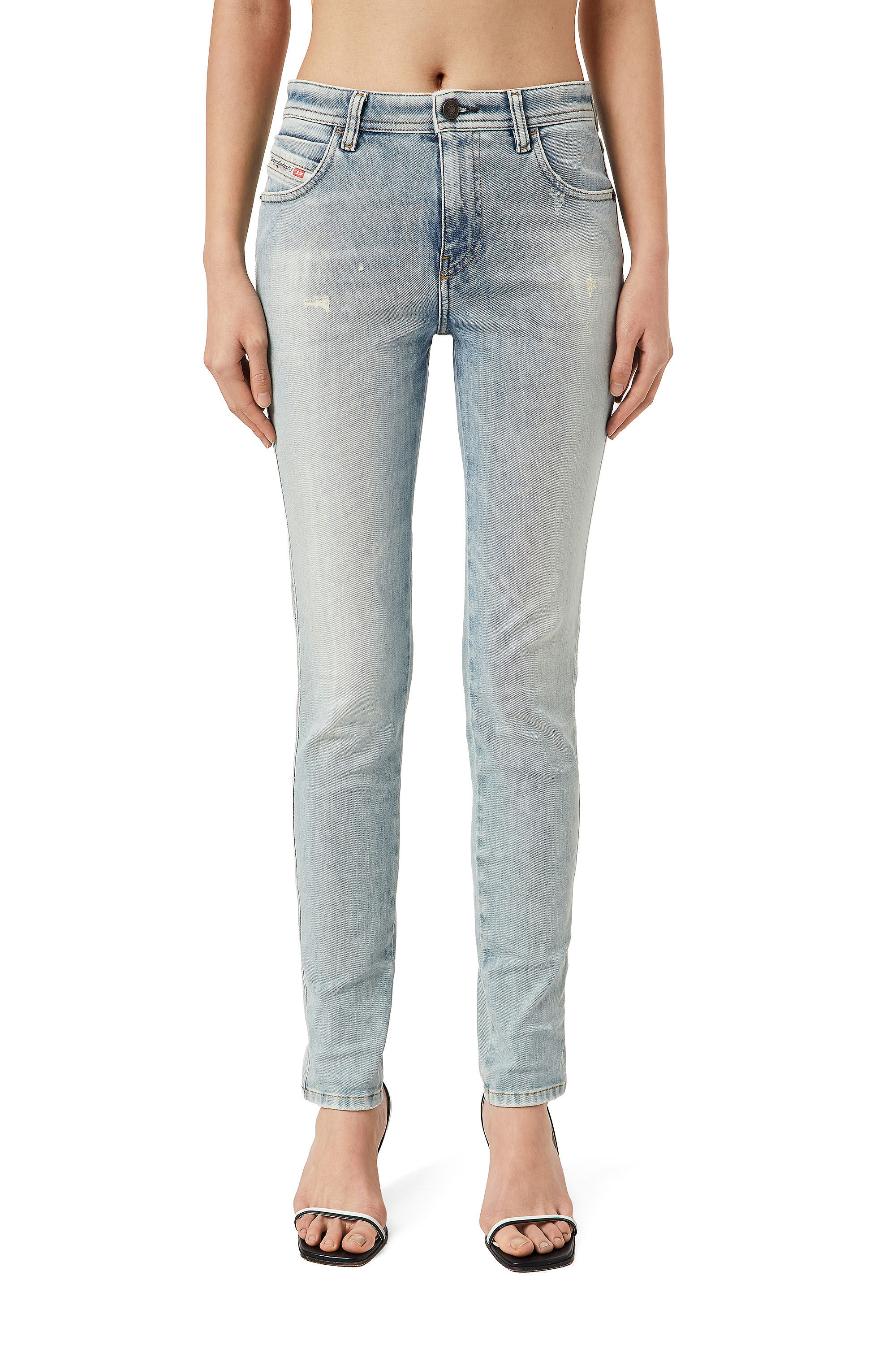 Diesel - Skinny Jeans 2015 Babhila 09B68, Bleu Clair - Image 3