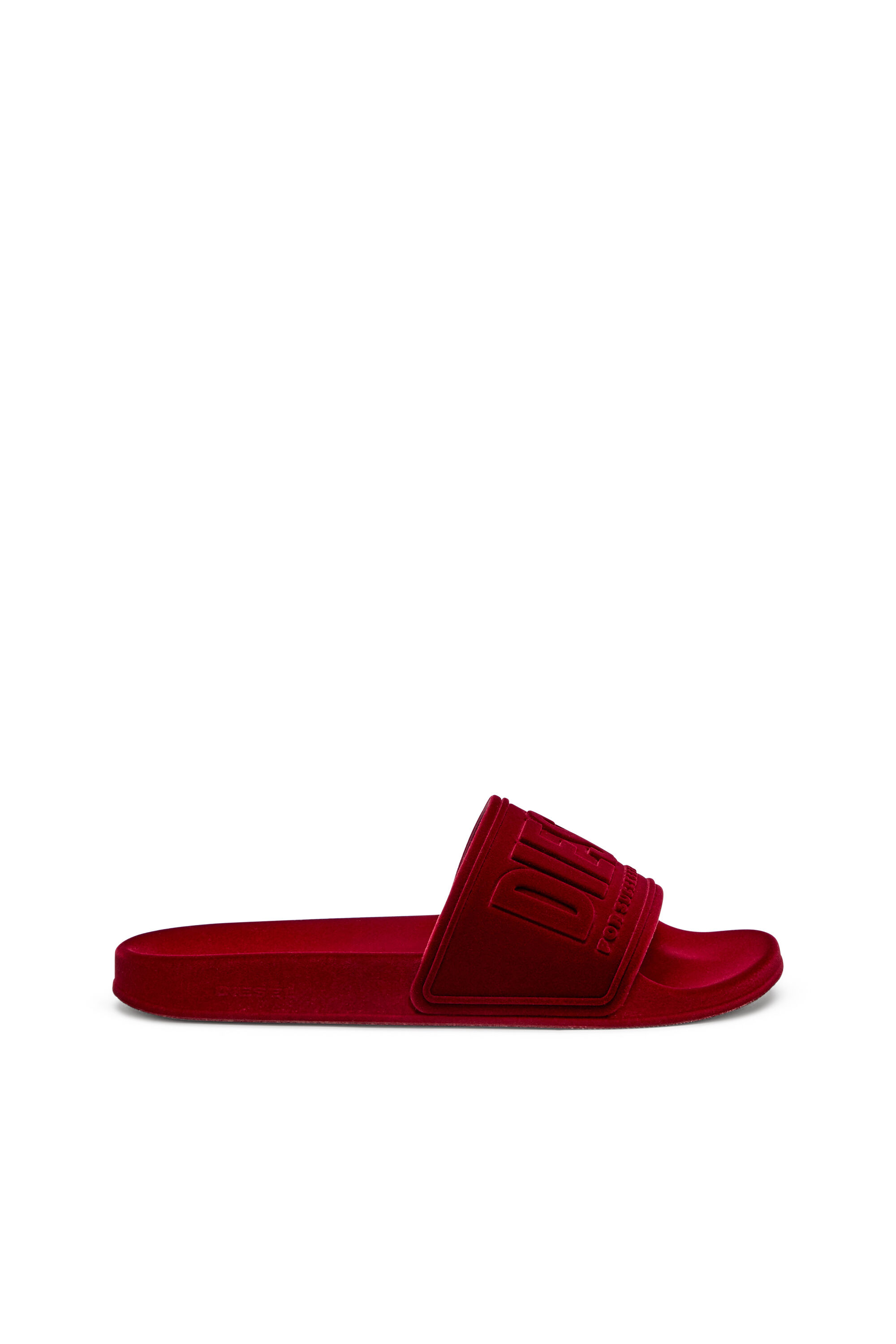 Diesel - SA-MAYEMI CC W, Female's Sa-Mayemi-Pool slides with velvety flocking in Red - 1