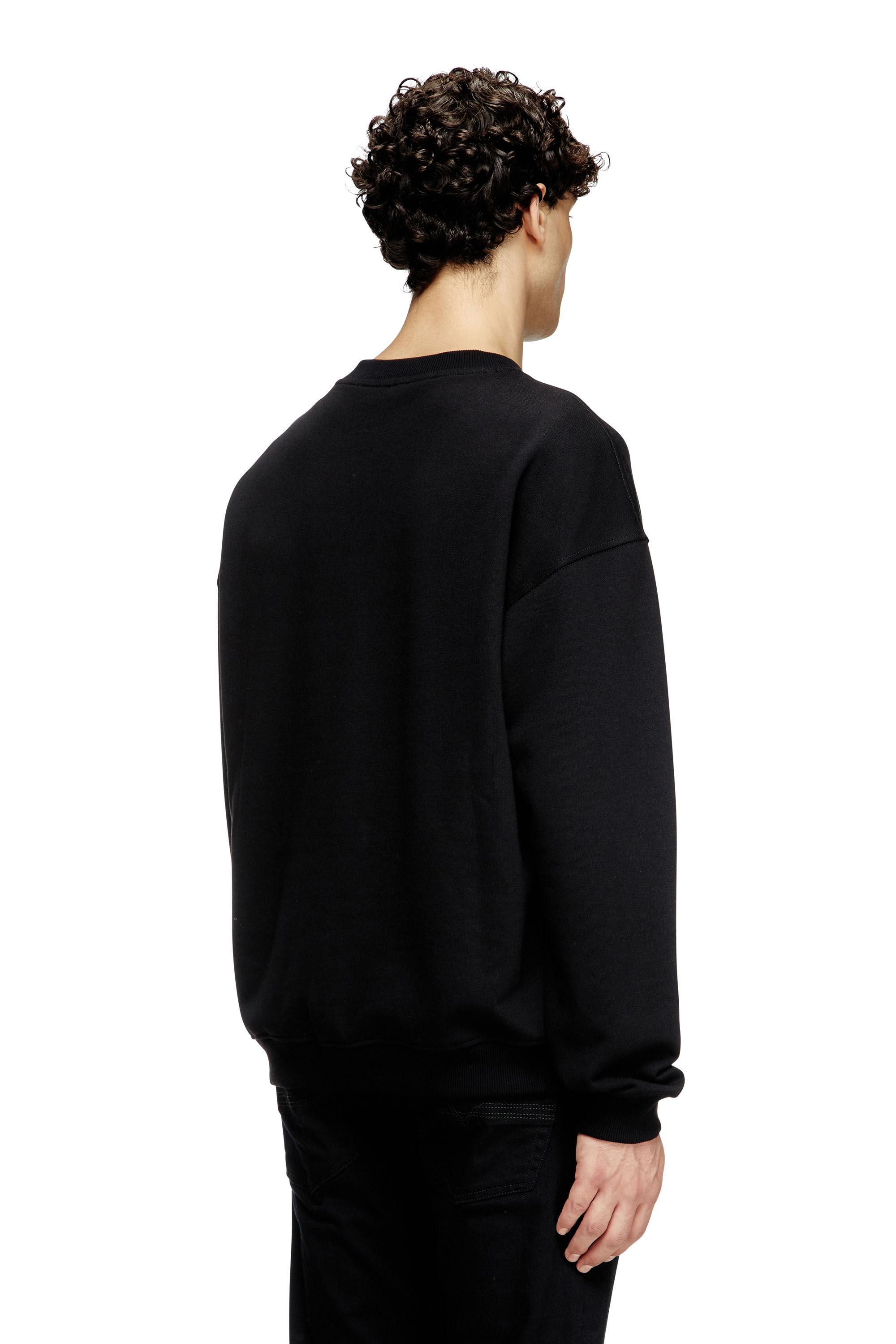 Diesel - S-BOXT-OD, Male's Sweatshirt with cut-out Oval D logo in Black - 4