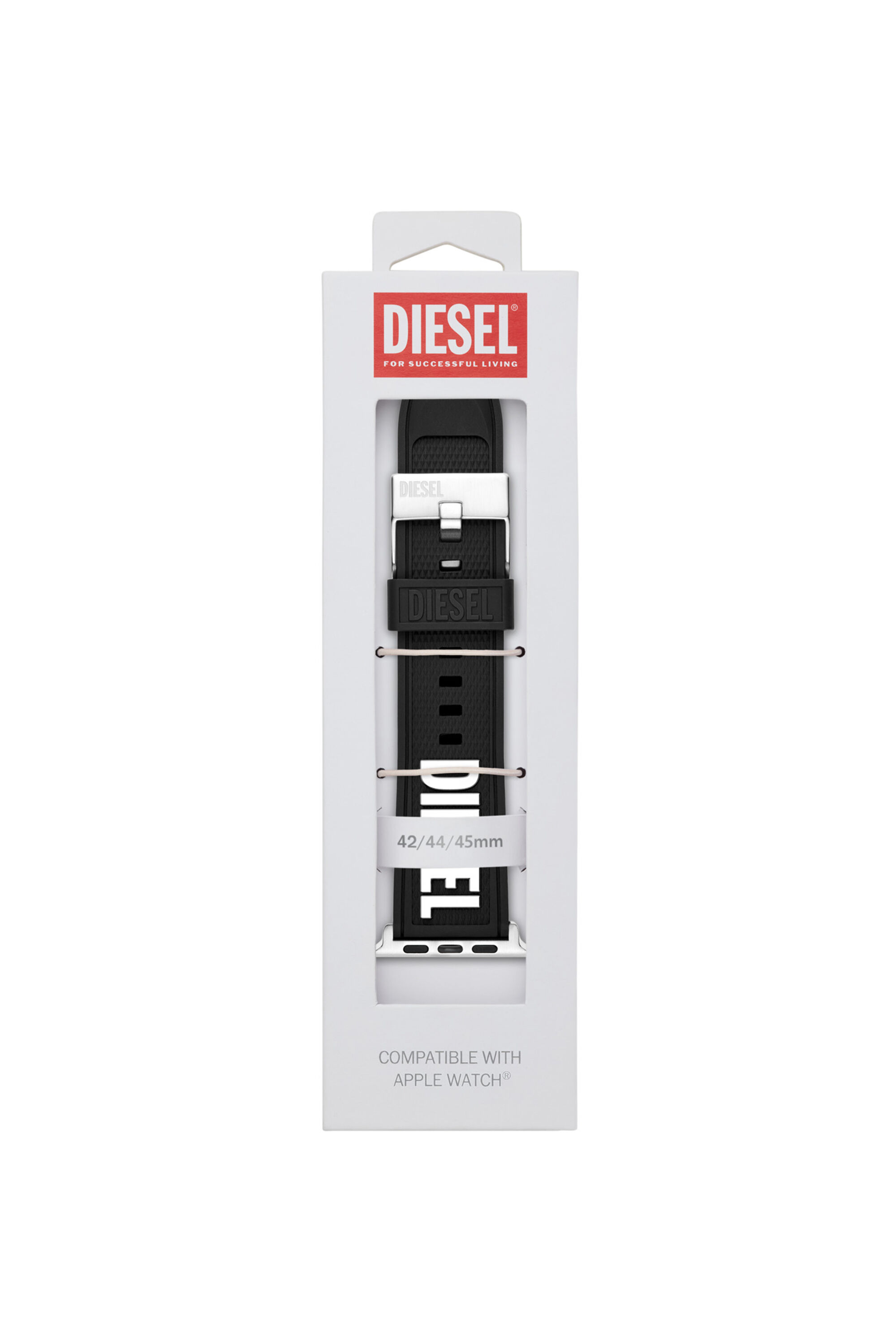 Diesel - DSS011, Unisex's Silicone band for Apple watch®, 42mm, 44mm, 45mm in Black - 2