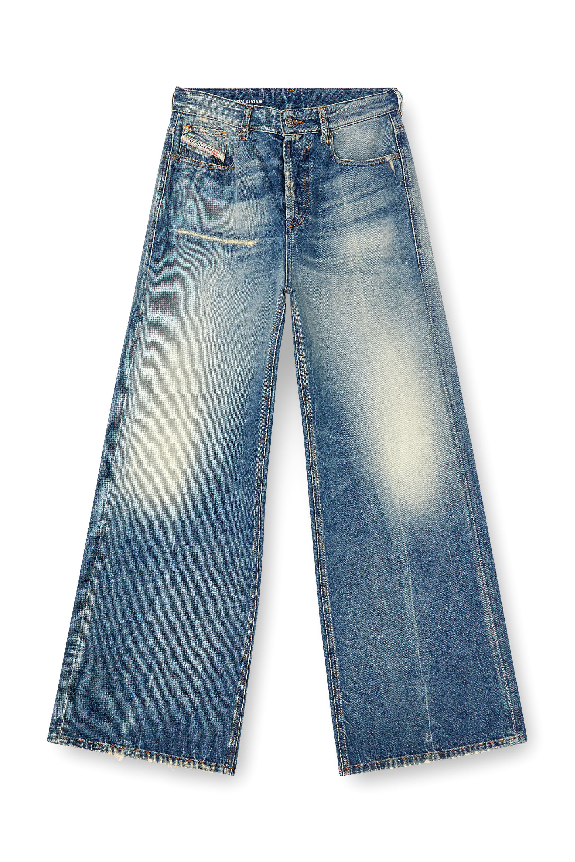Diesel - Female's Relaxed Jeans 1996 D-Sire 09L47, Medium Blue - 2