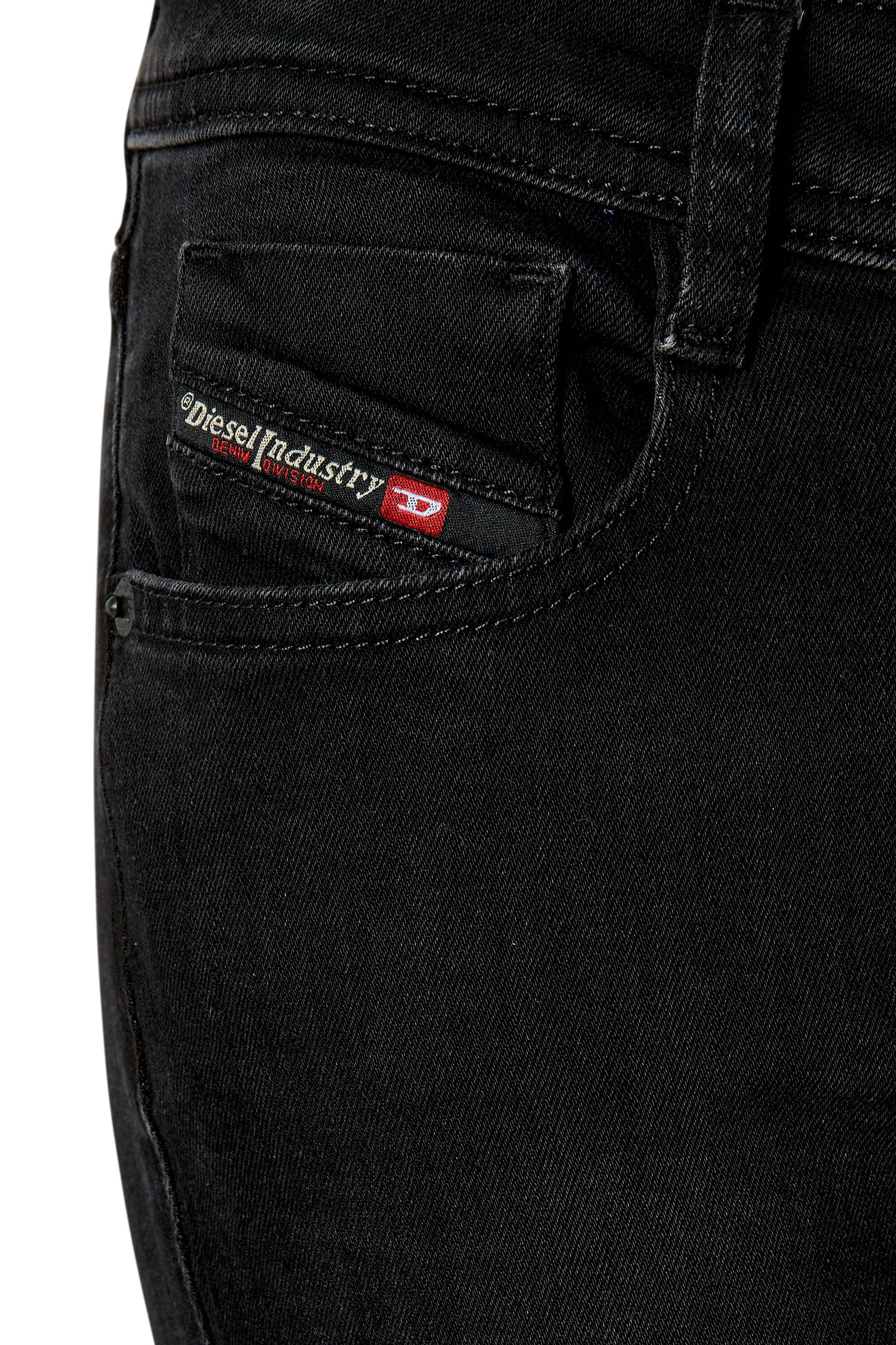 Diesel - 1969 D-Ebbey 0TFAS Bootcut and Flare Jeans, Black/Dark Grey - Image 4