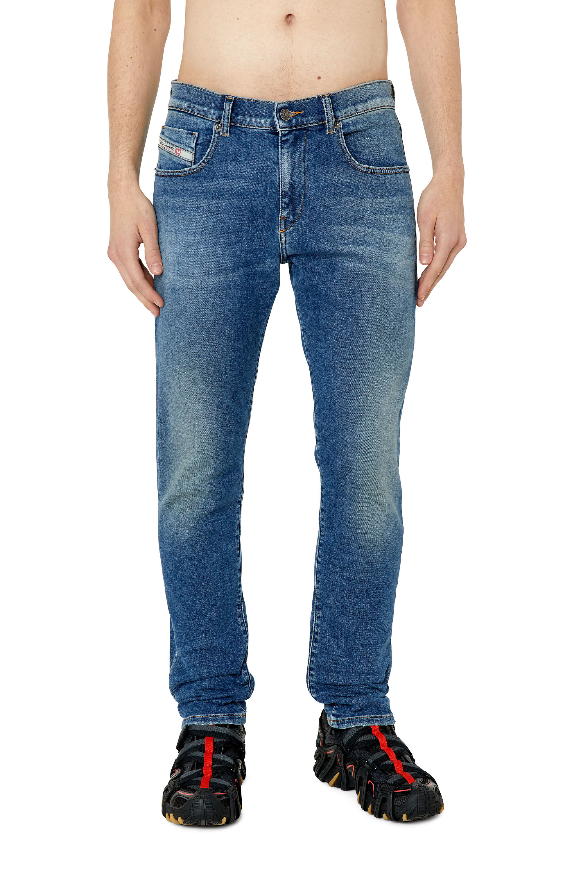 D-STRUKT-Z-T Man: Slim Medium blue Jeans | Diesel