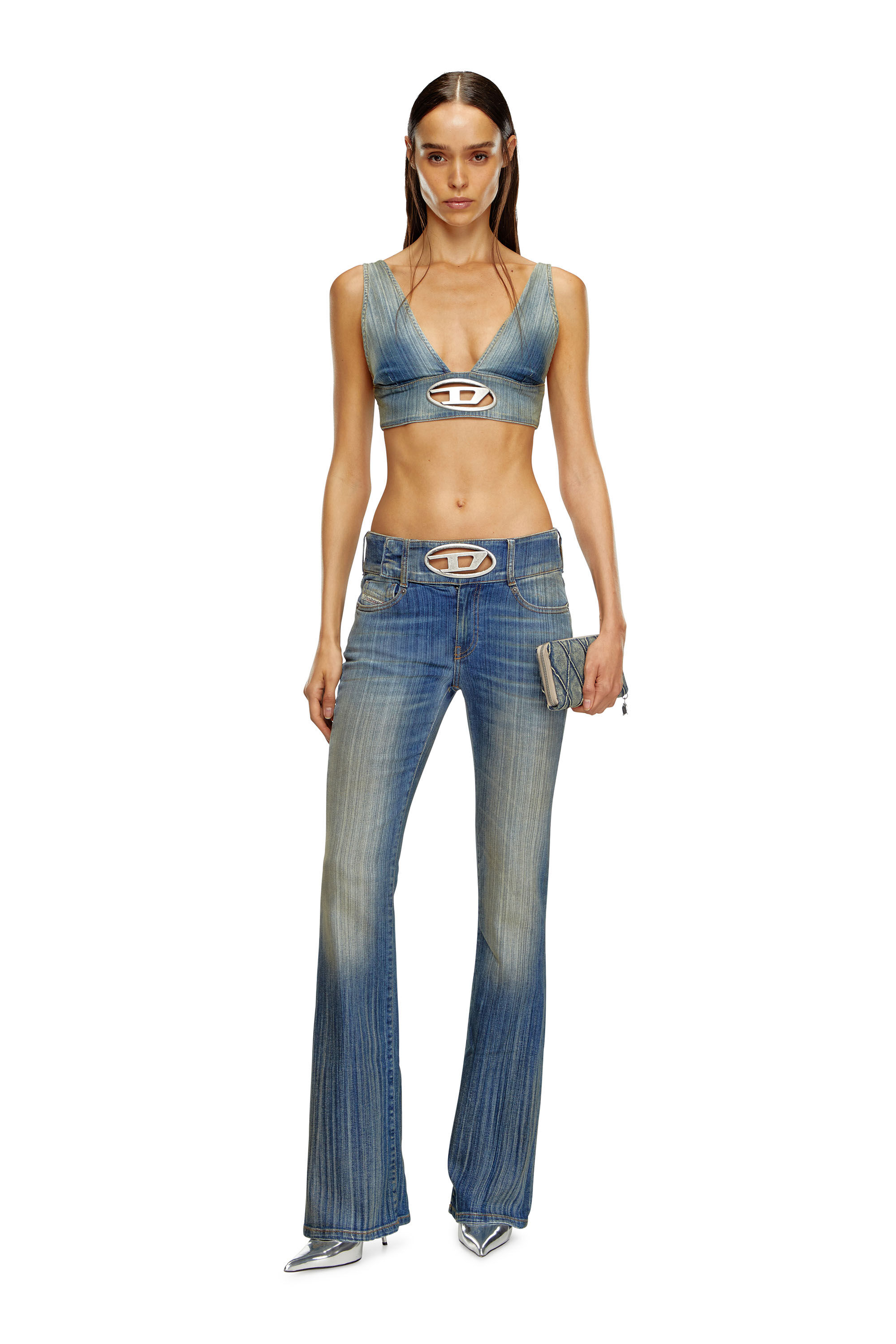 Diesel - Bootcut Jeans D-Propol 0CBCX Femme, Bleu moyen - Image 1