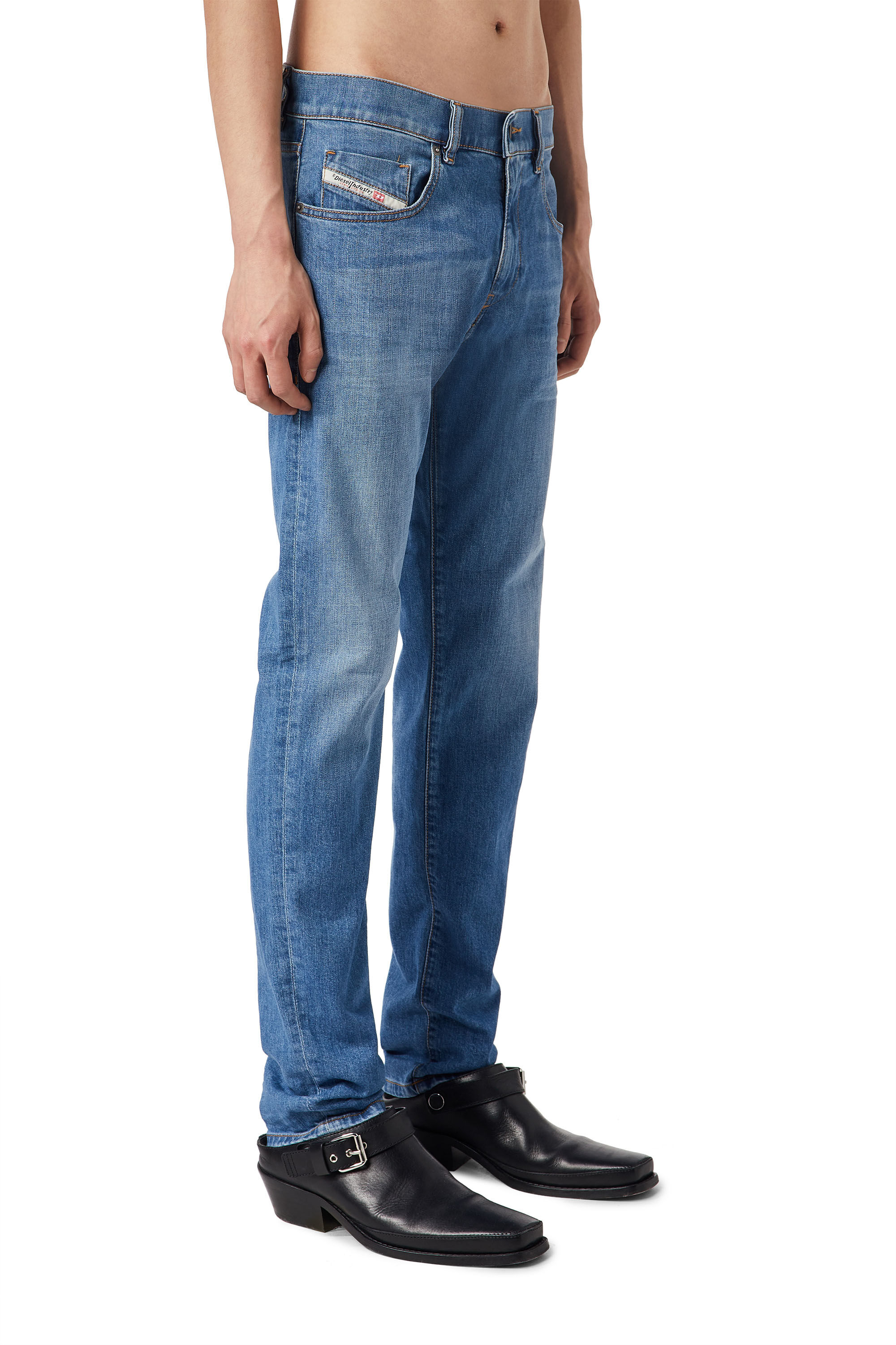 Diesel - 2019 D-STRUKT 0EHAJ Slim Jeans, Medium Blue - Image 5