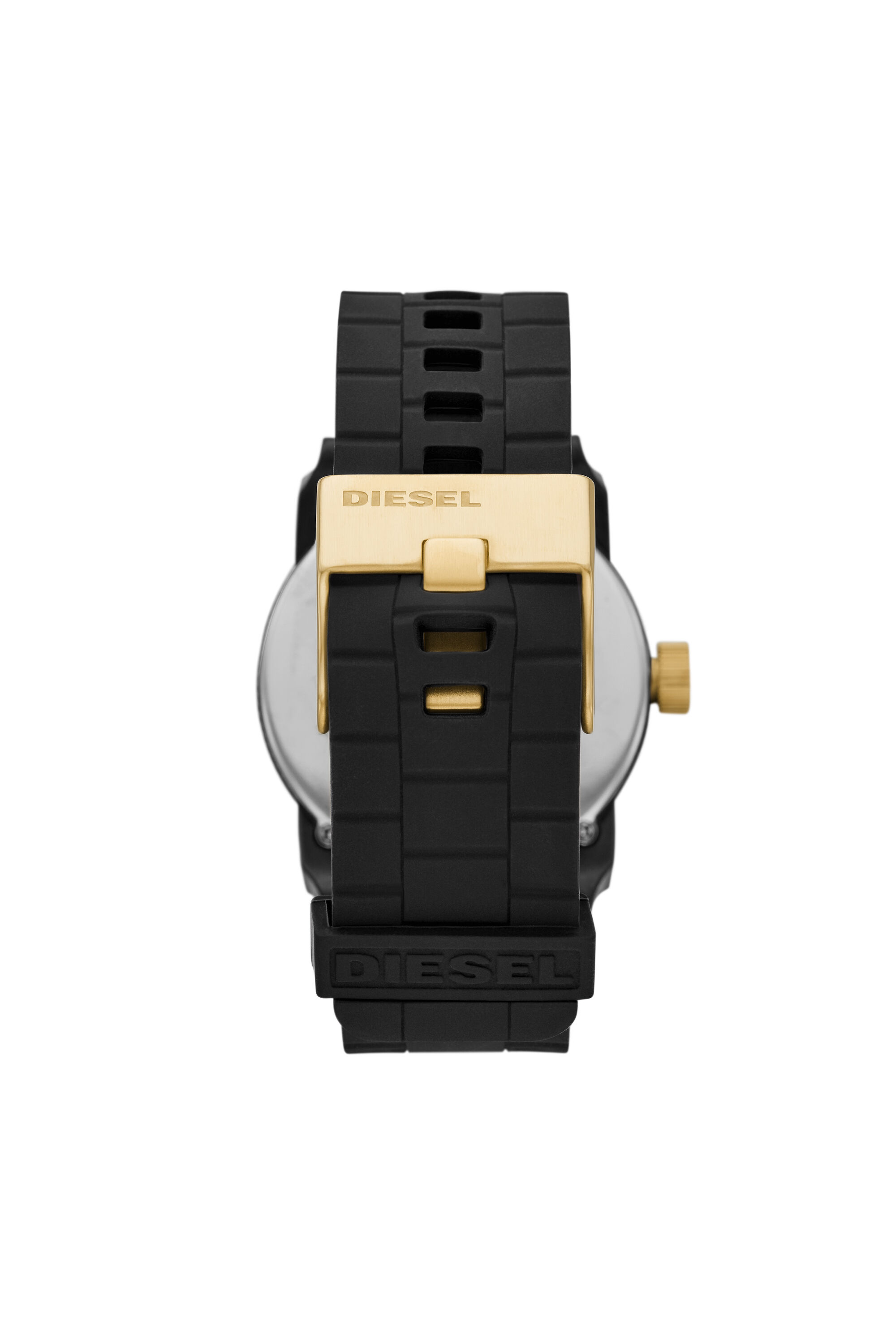 Diesel - DZ1972, Montre Double Down avec un bracelet en silicone Mixte in Noir - 2