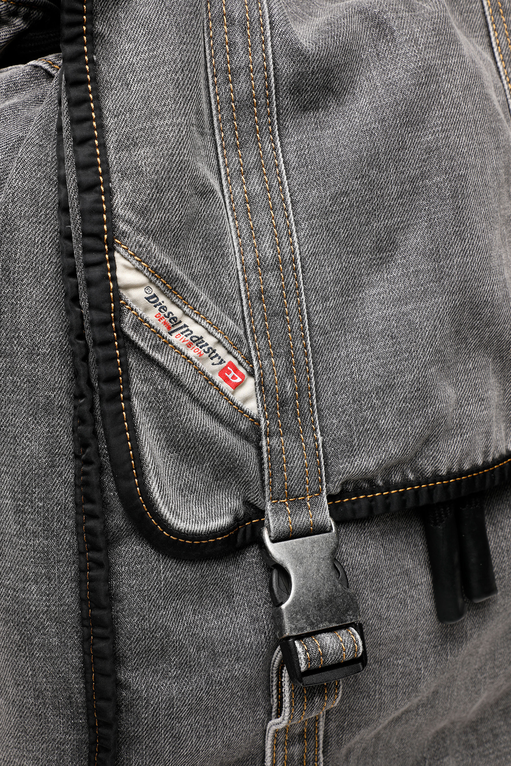 Denim backpack men clearance