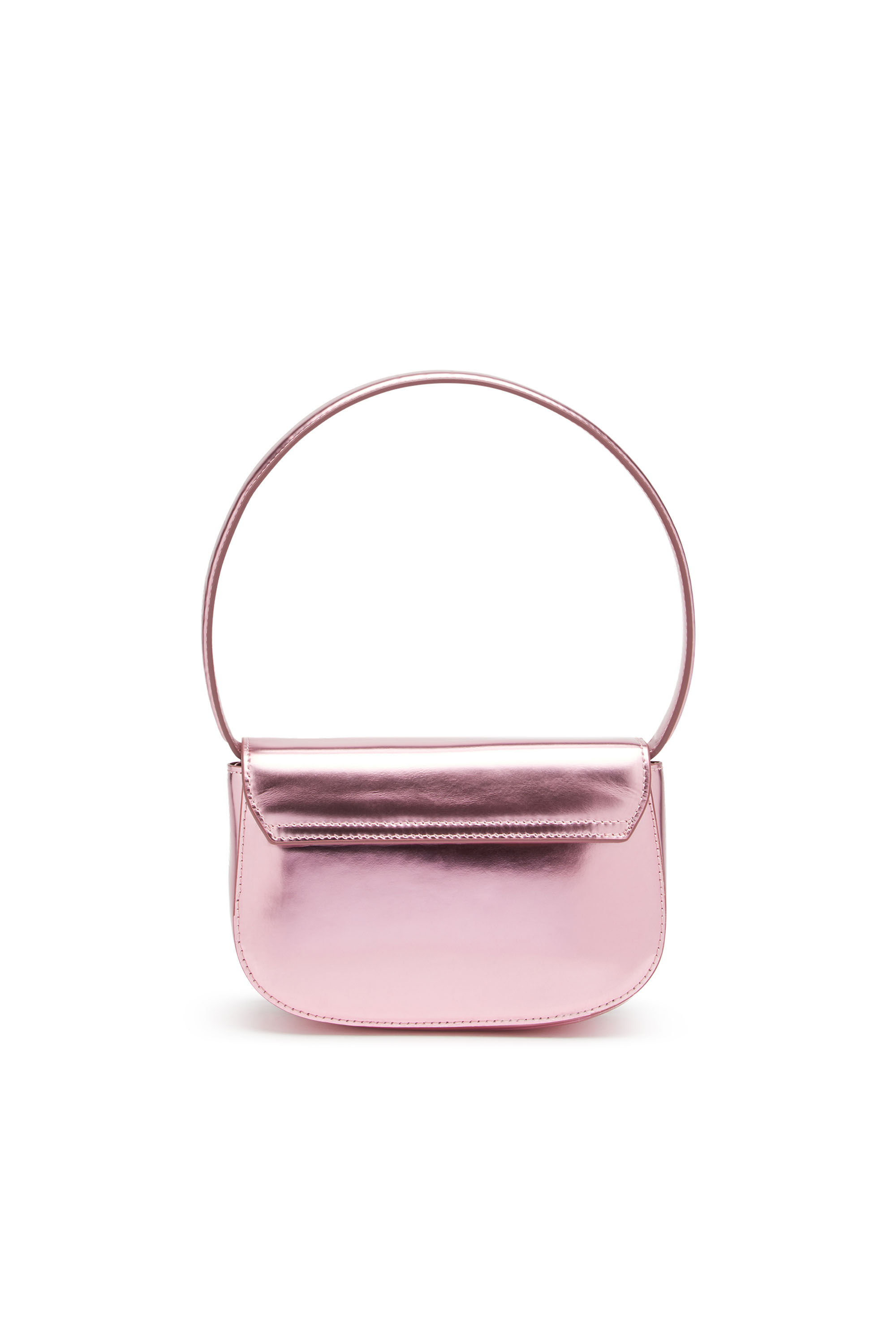 Women s 1DR Iconic shoulder bag in mirrored leather Pink Diesel