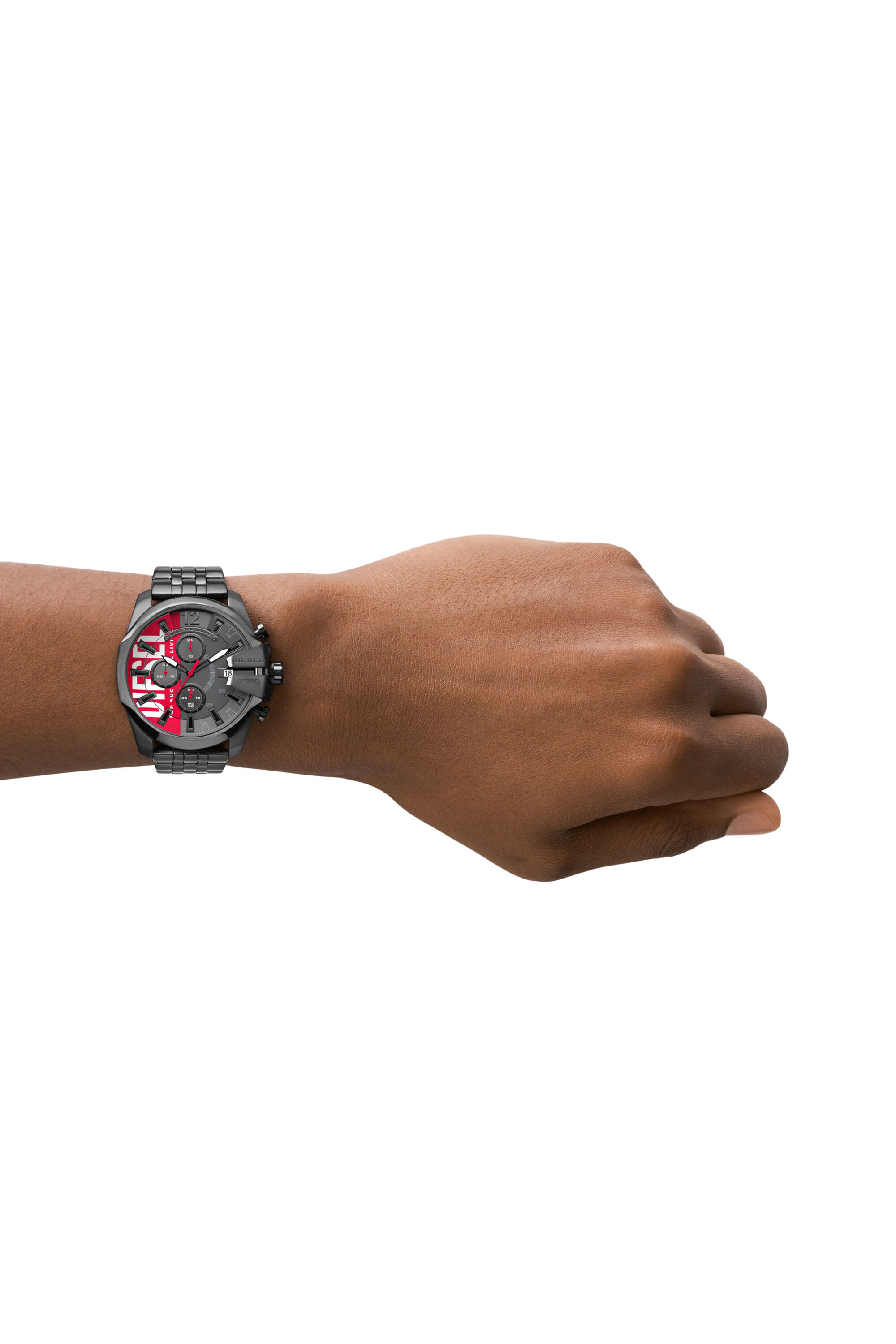 Diesel - DZ4600, Montre Baby Chief chronographe en acier inoxydable couleur gris acier Mixte in Gris - 4