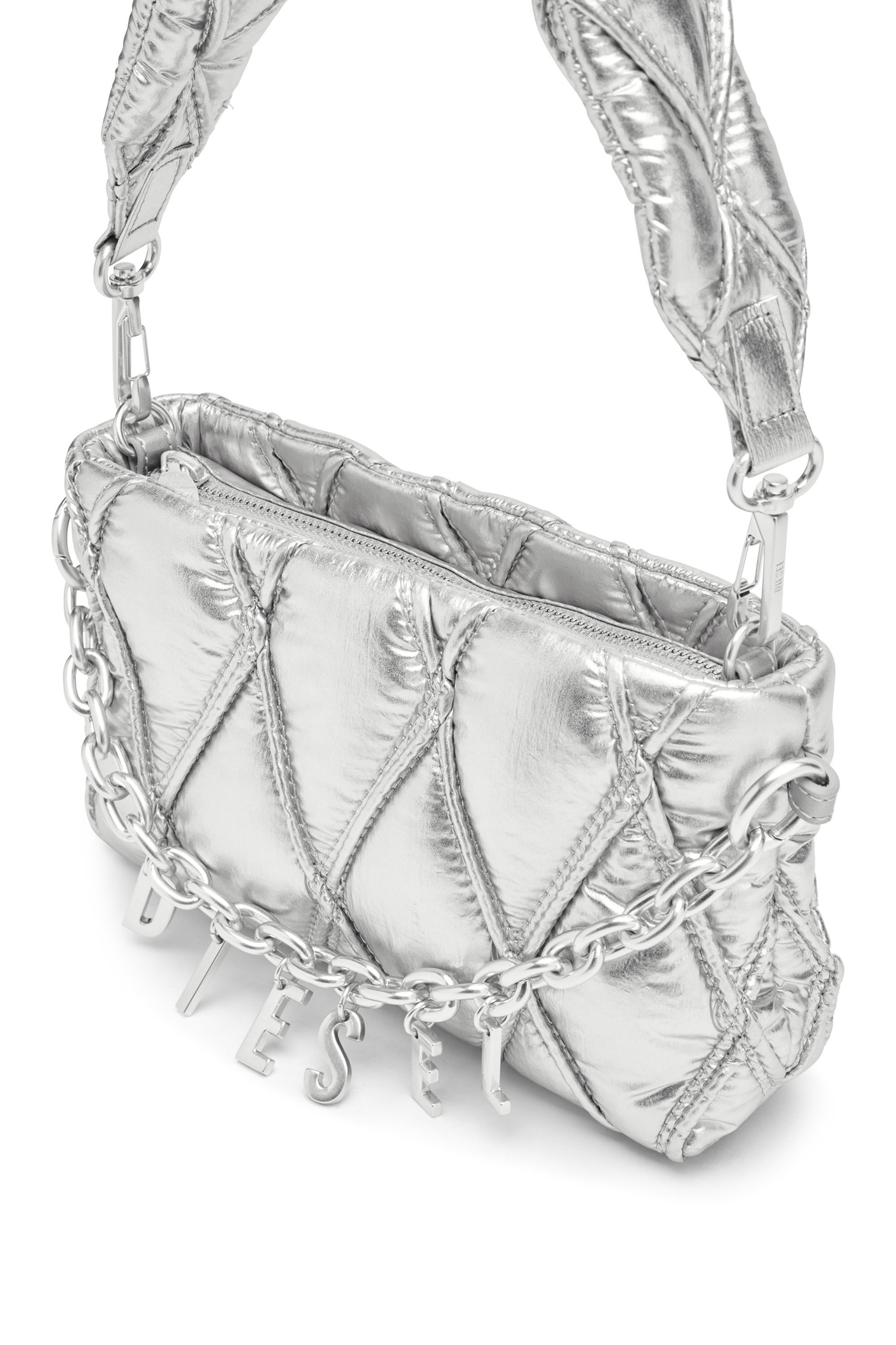 Diesel - CHARM-D POUCH, Female's Wallet purse in metallic quilted nylon in null - 5