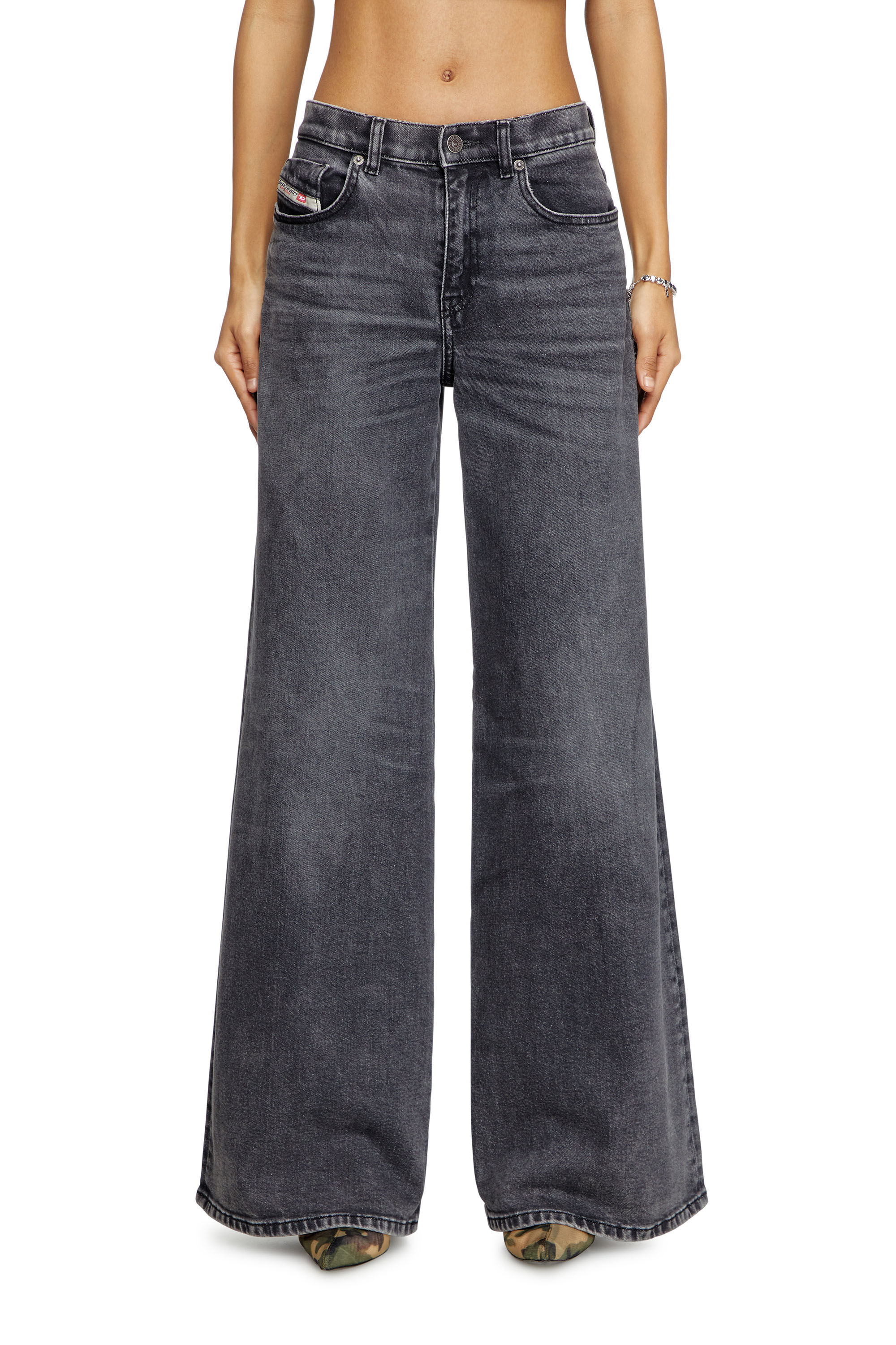 Diesel - Female's Flare Jeans 1978 D-Akemi 0CLBG, Black/Dark Grey - 3
