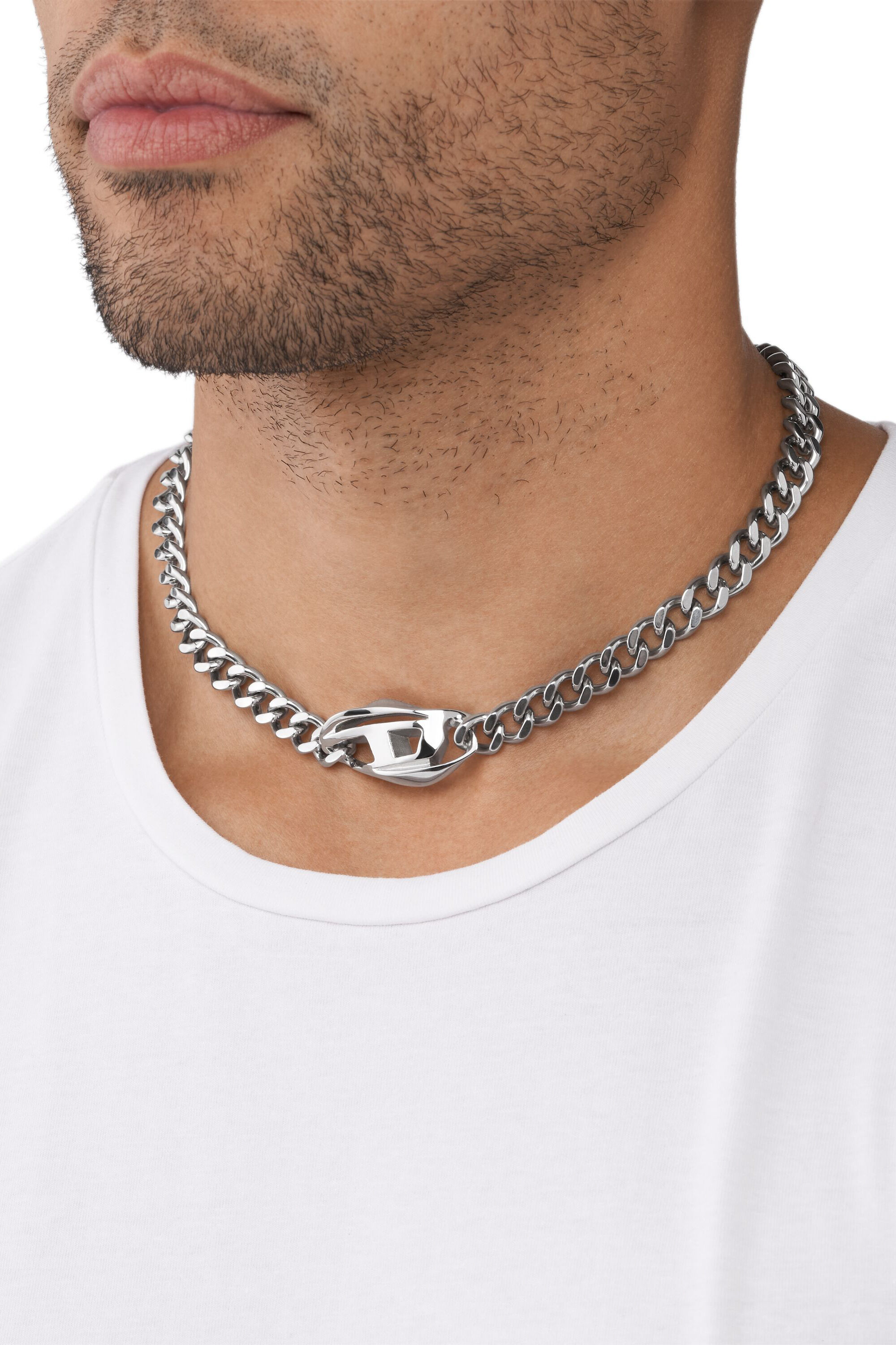 Women's Stainless Steel Chain Necklace | Silver | Diesel