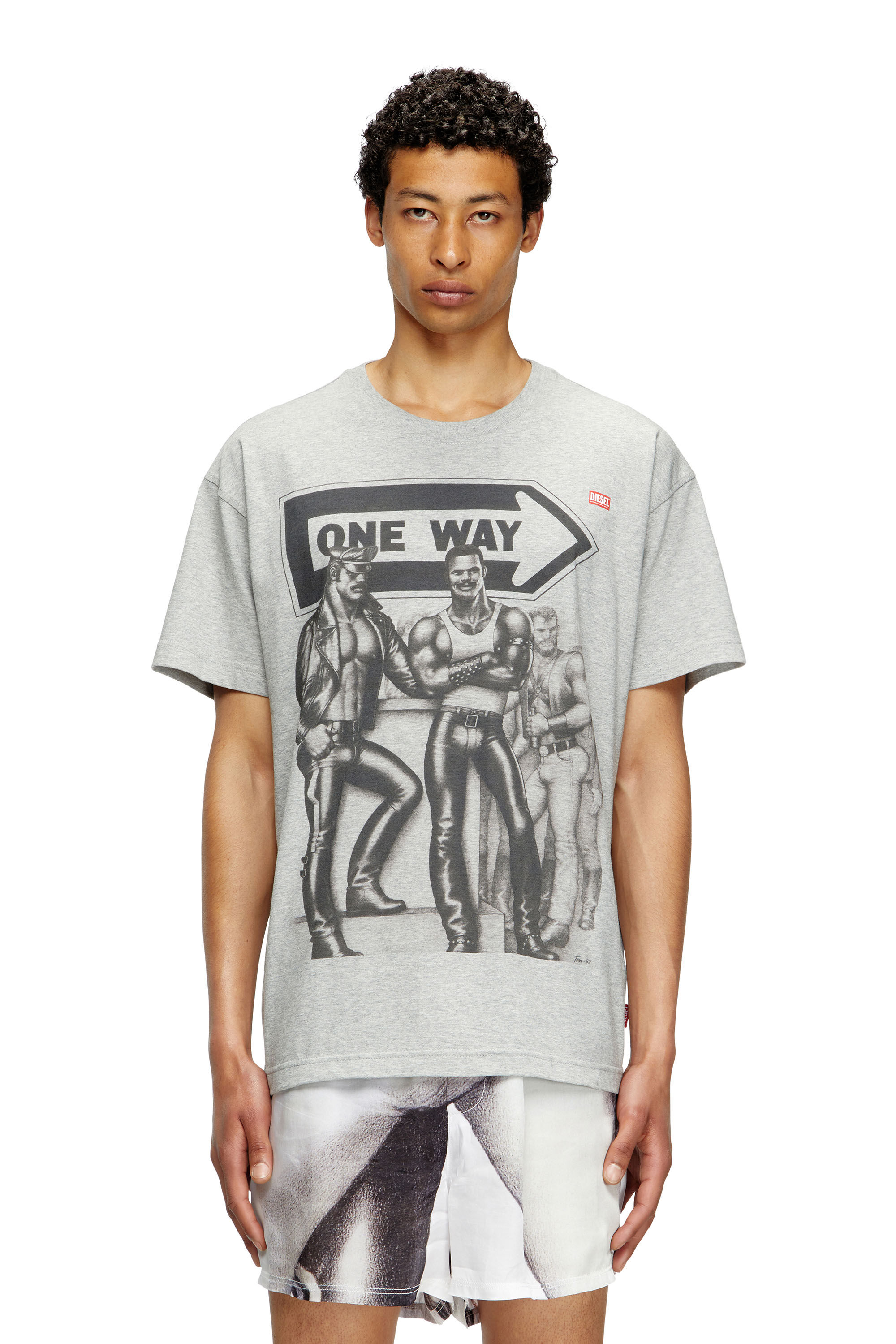 Diesel - PR-T-NORM-TOM25, T-shirt avec imprimé graphique Mixte in Gris - 3