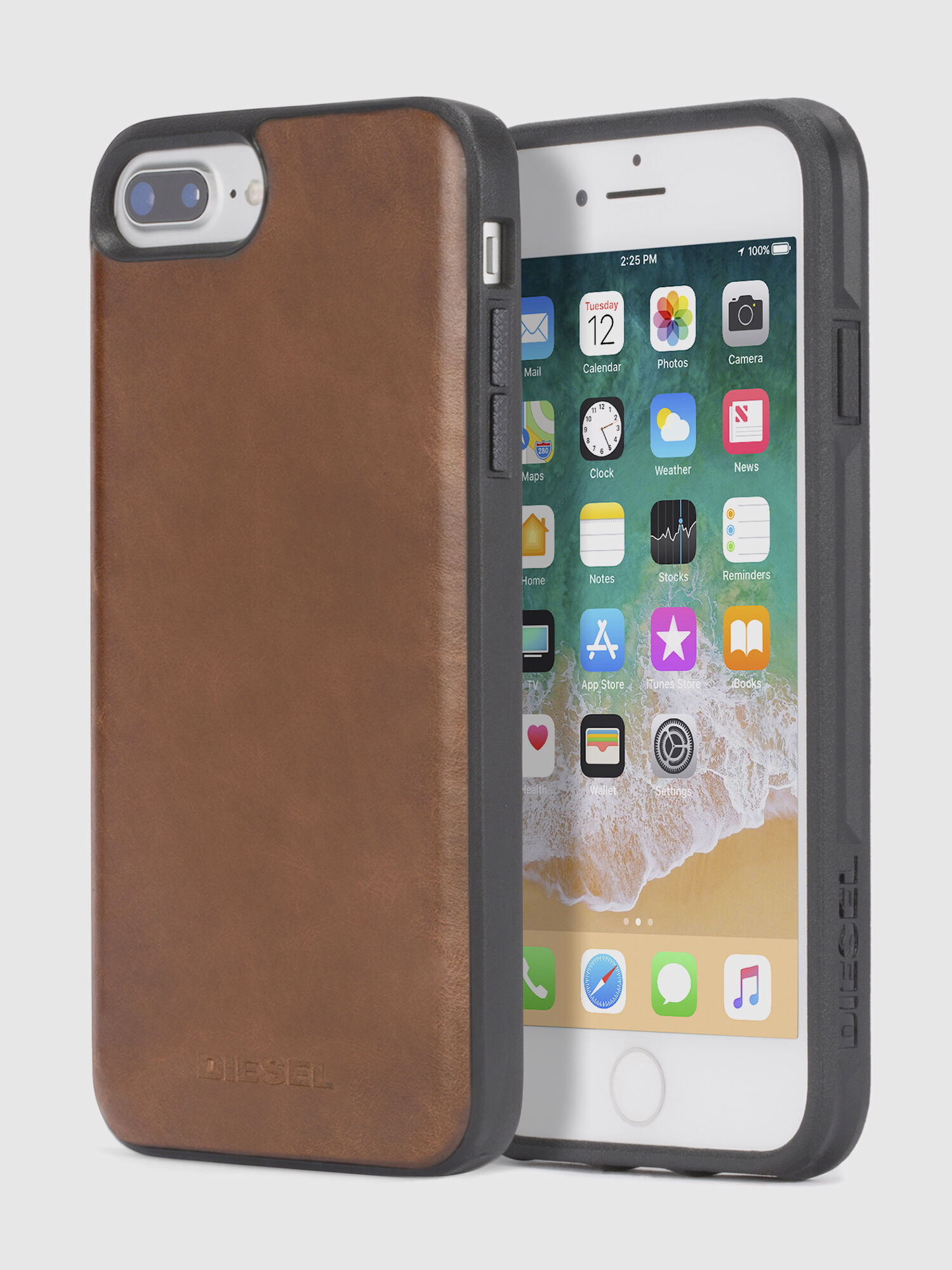 Diesel - BROWN LEATHER IPHONE 8/7/6s/6 CASE,  - Image 1