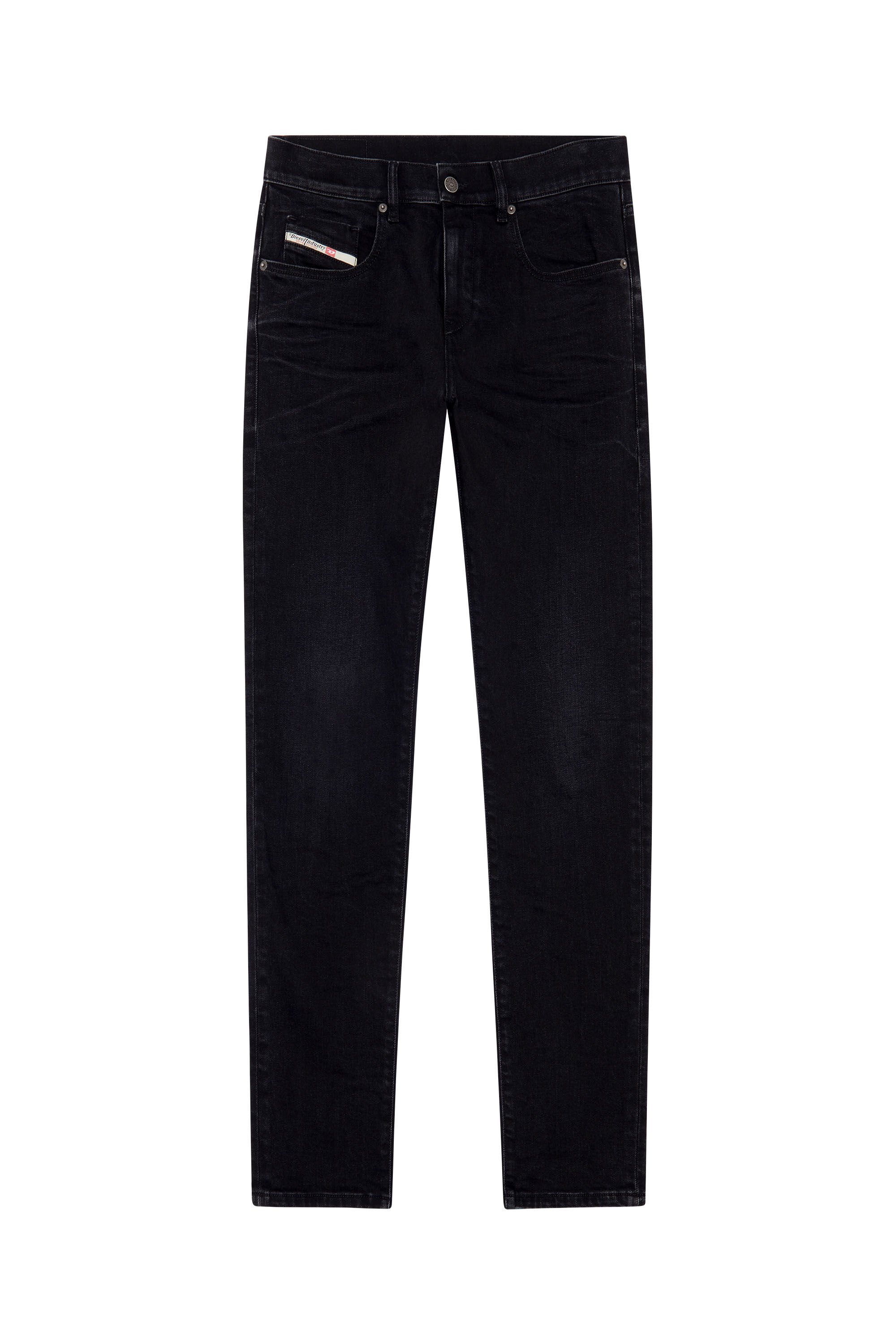 Diesel - Slim Jeans 2019 D-Strukt 09D48, Noir/Gris foncé - Image 2