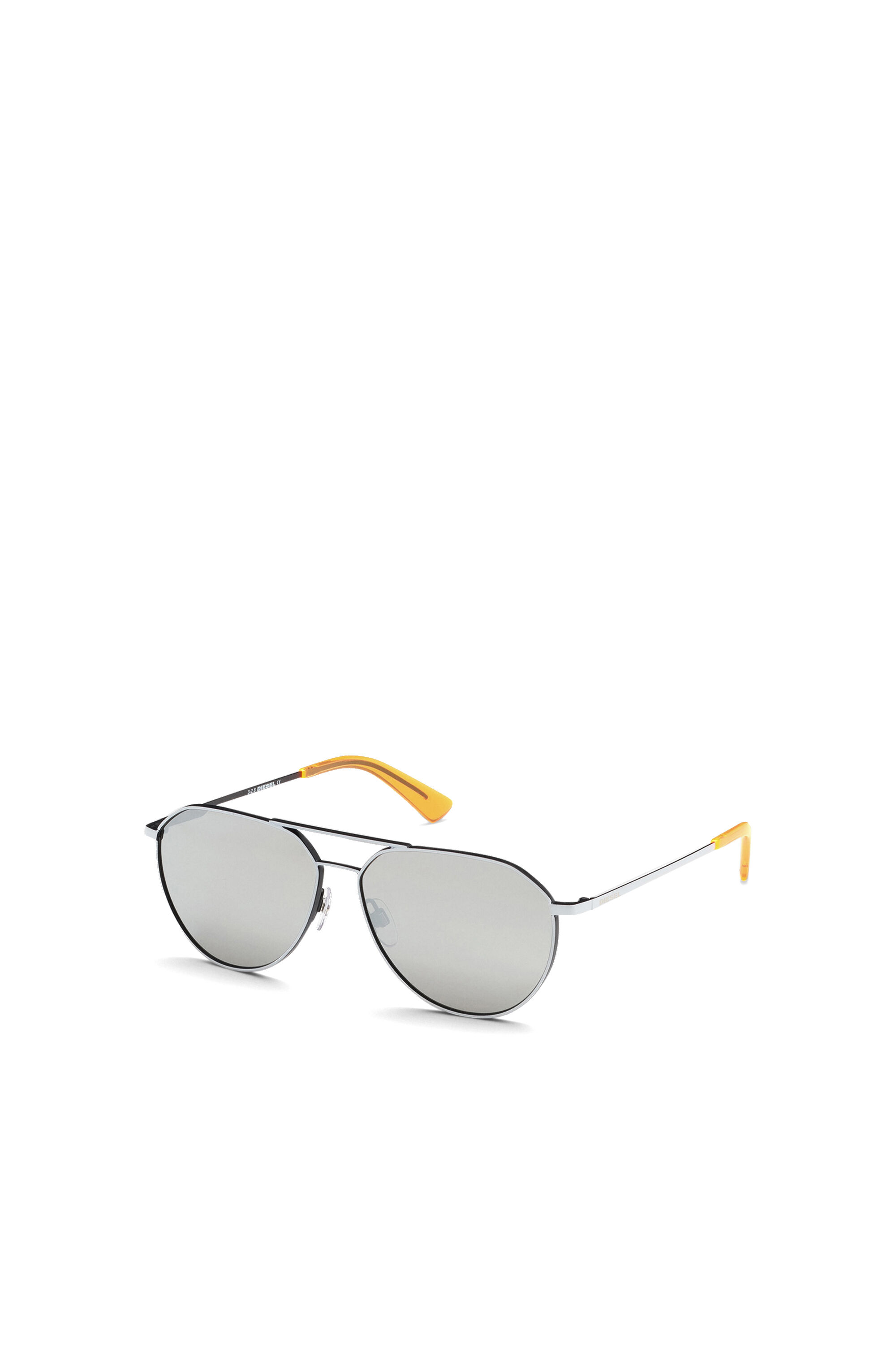 Diesel - DL0296, Male's Pilot shape sunglasses in metal in Grey - 2