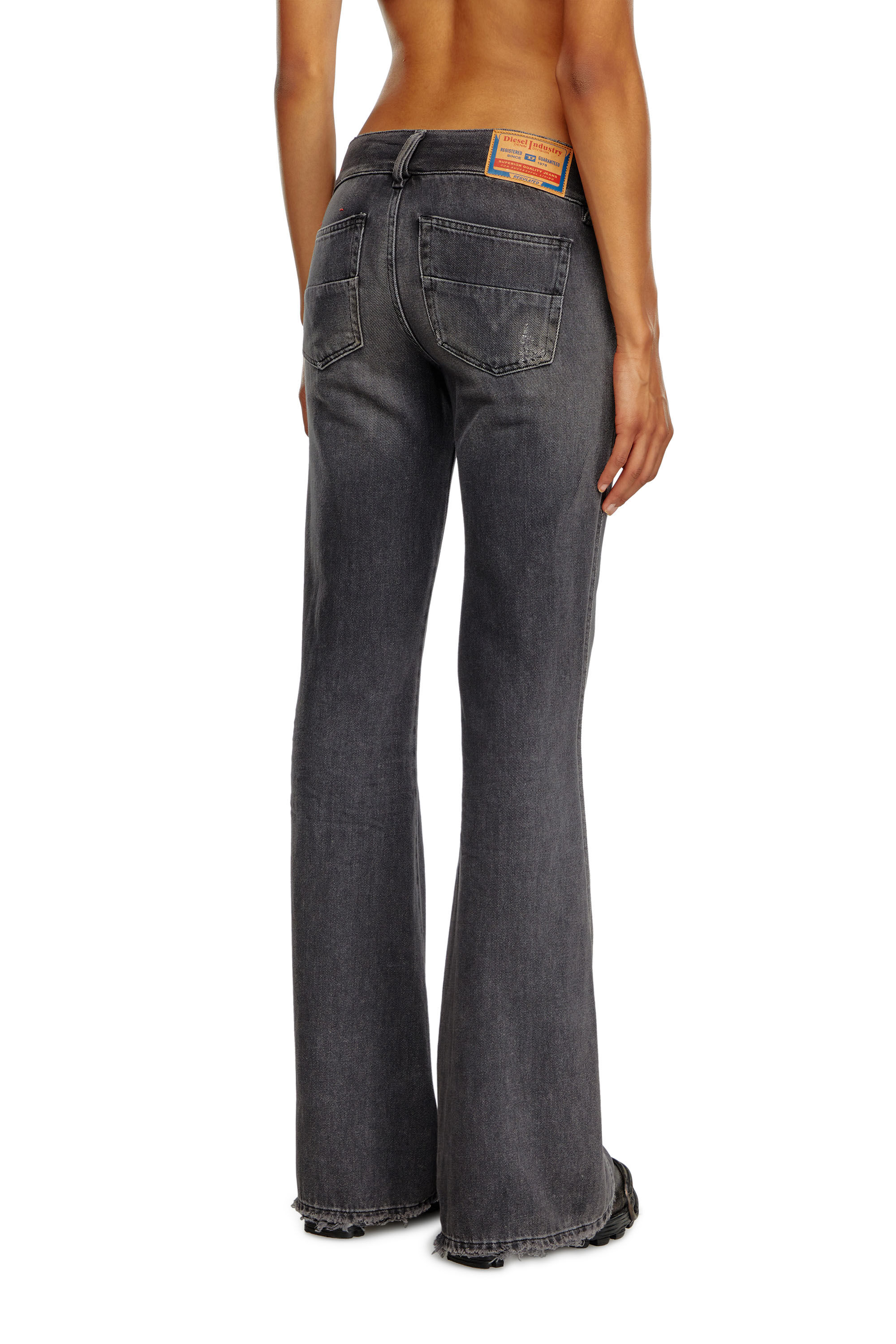 Jeans Bootcut and Flare Femme Noir Gris fonce Diesel D Hush