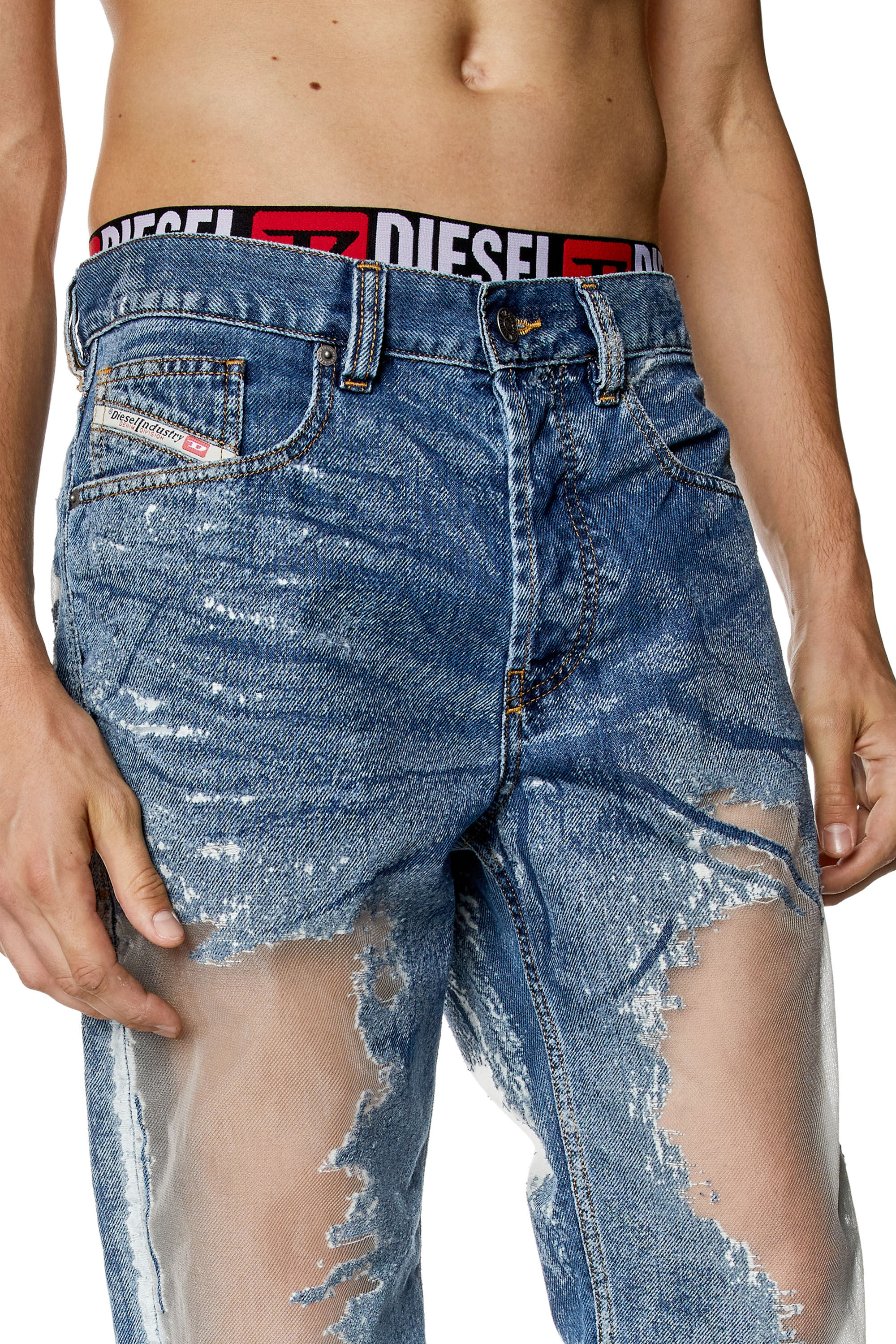 Diesel - Male's Straight Jeans 2010 D-Macs 068JH, Medium Blue - 5