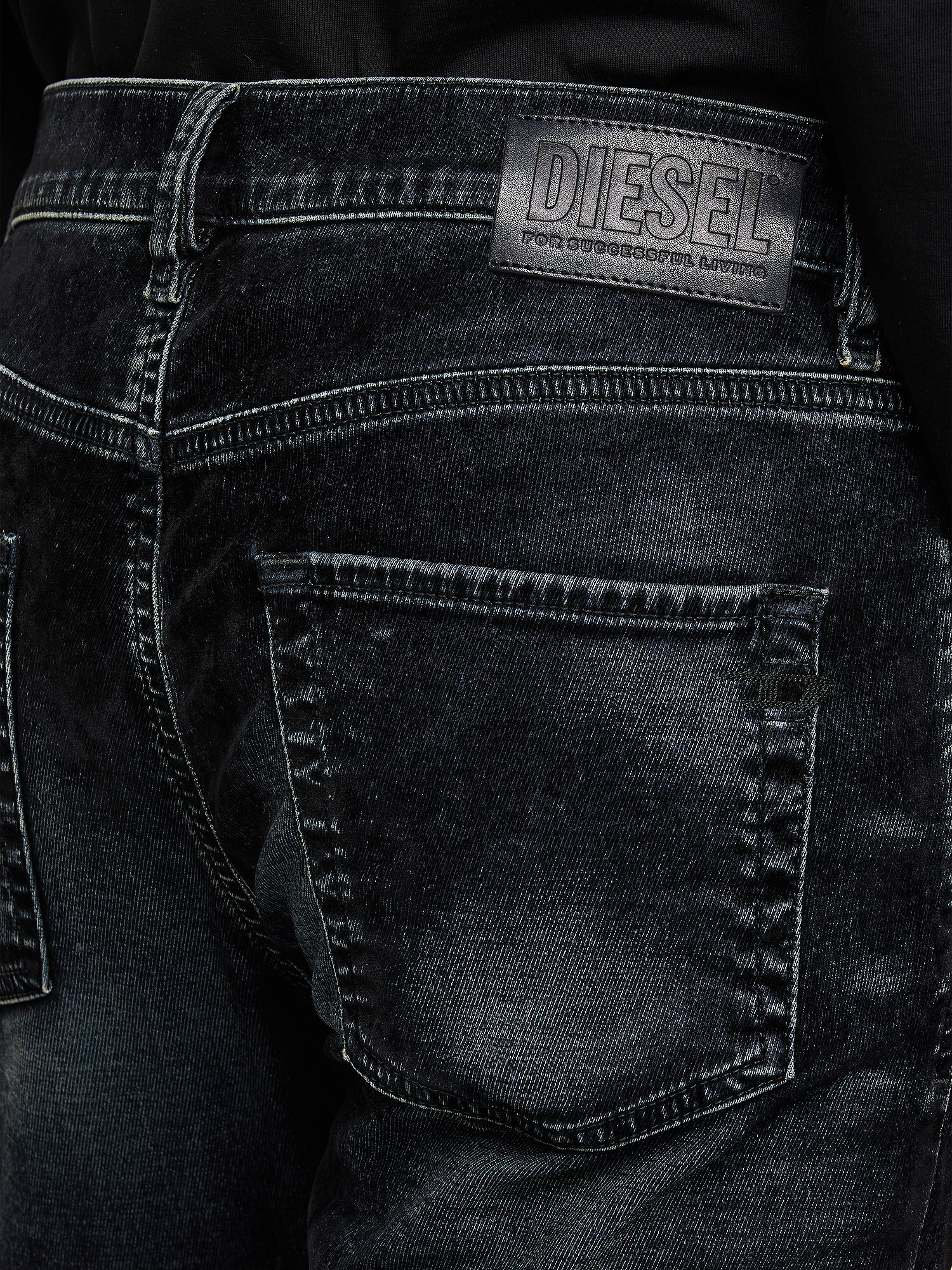 Diesel - D-Strukt JoggJeans® 069TG Slim, Black/Dark Grey - Image 5