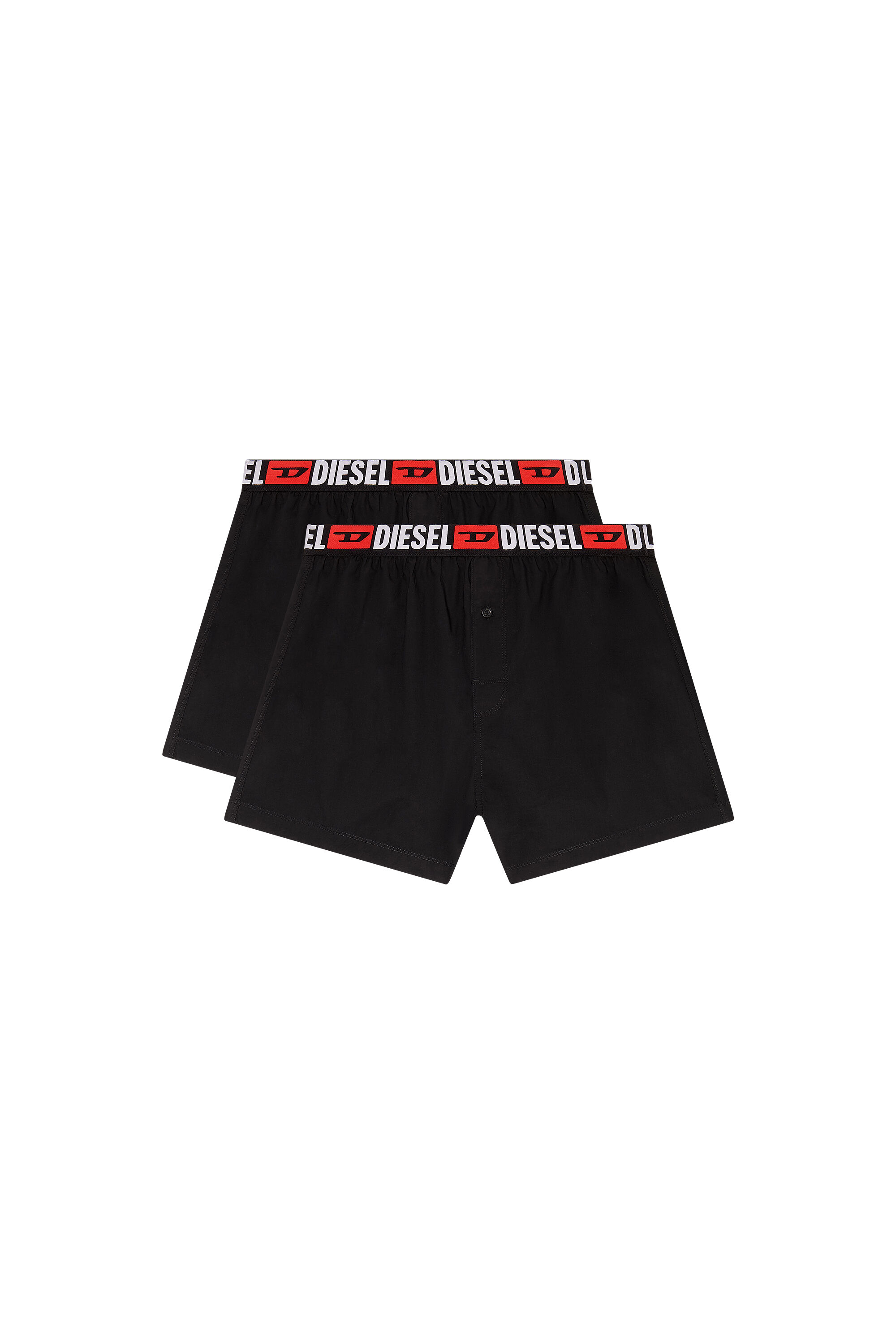 Diesel - UMBX-STARKTWOPACK, Male's Two-pack boxers with logo waist in Black - 2