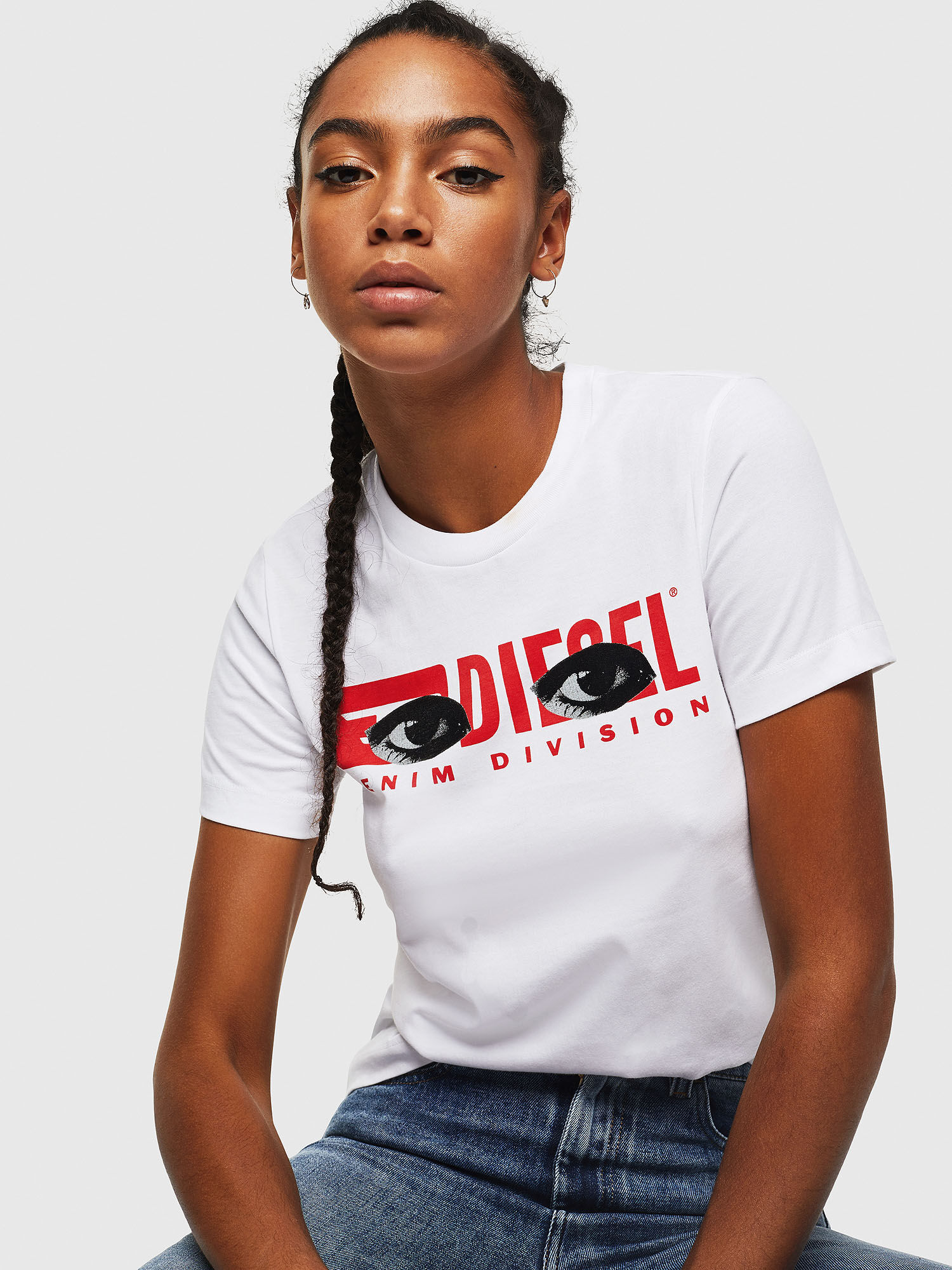 T SILY YD Femme T shirt logo avec yeux imprim s Diesel