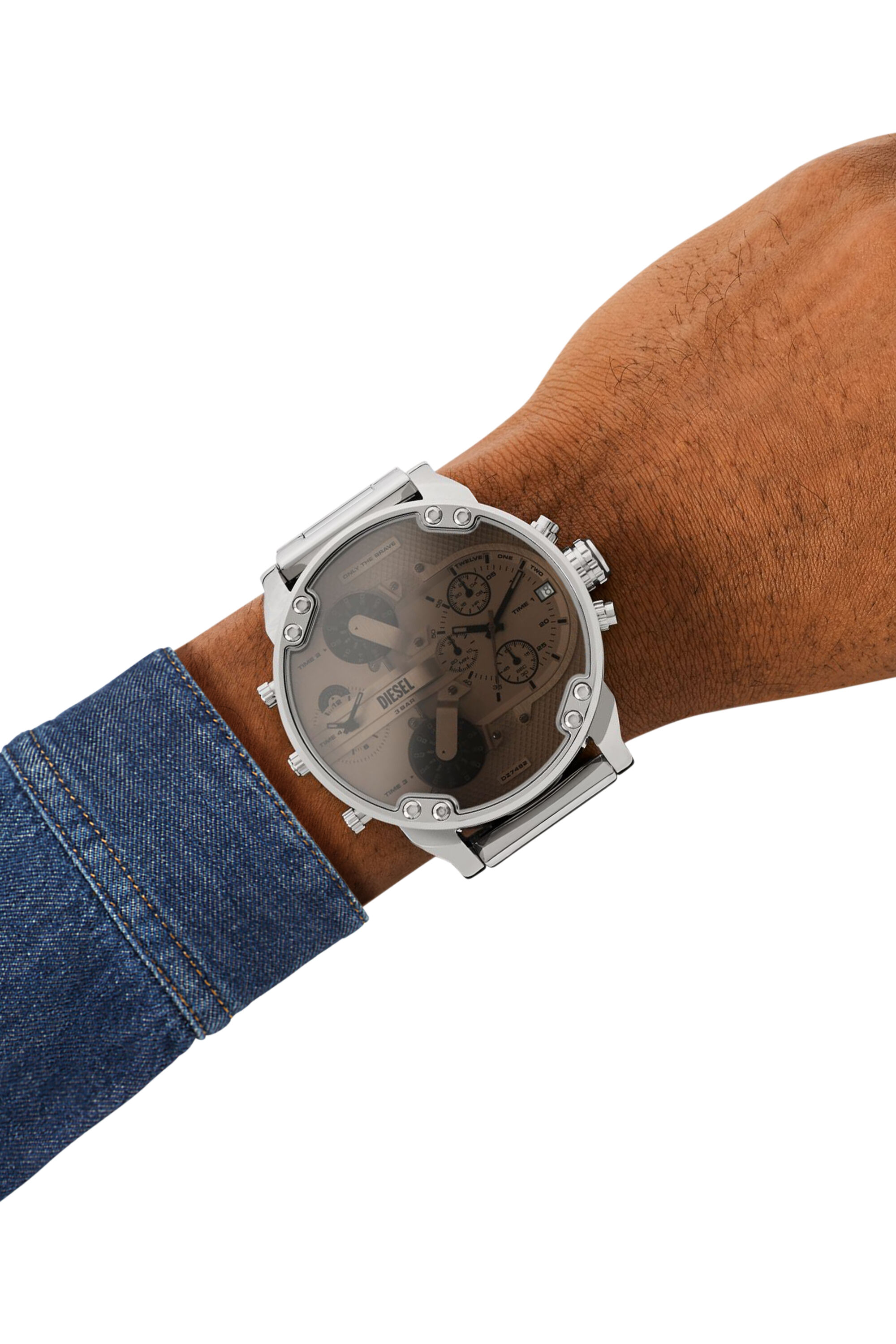 Diesel - DZ7482, Male's Mr. Daddy 2.0 chronograph stainless steel watch in Silver - 4