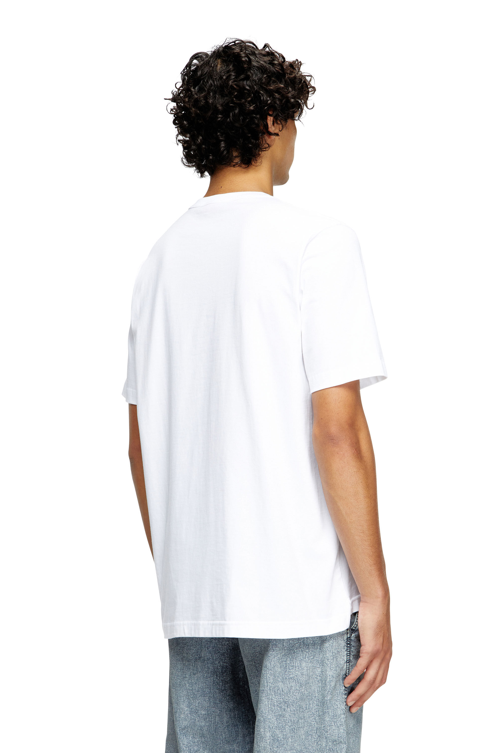 Diesel - T-JUST-OD, Male's T-shirt with injection moulded logo in White - 4