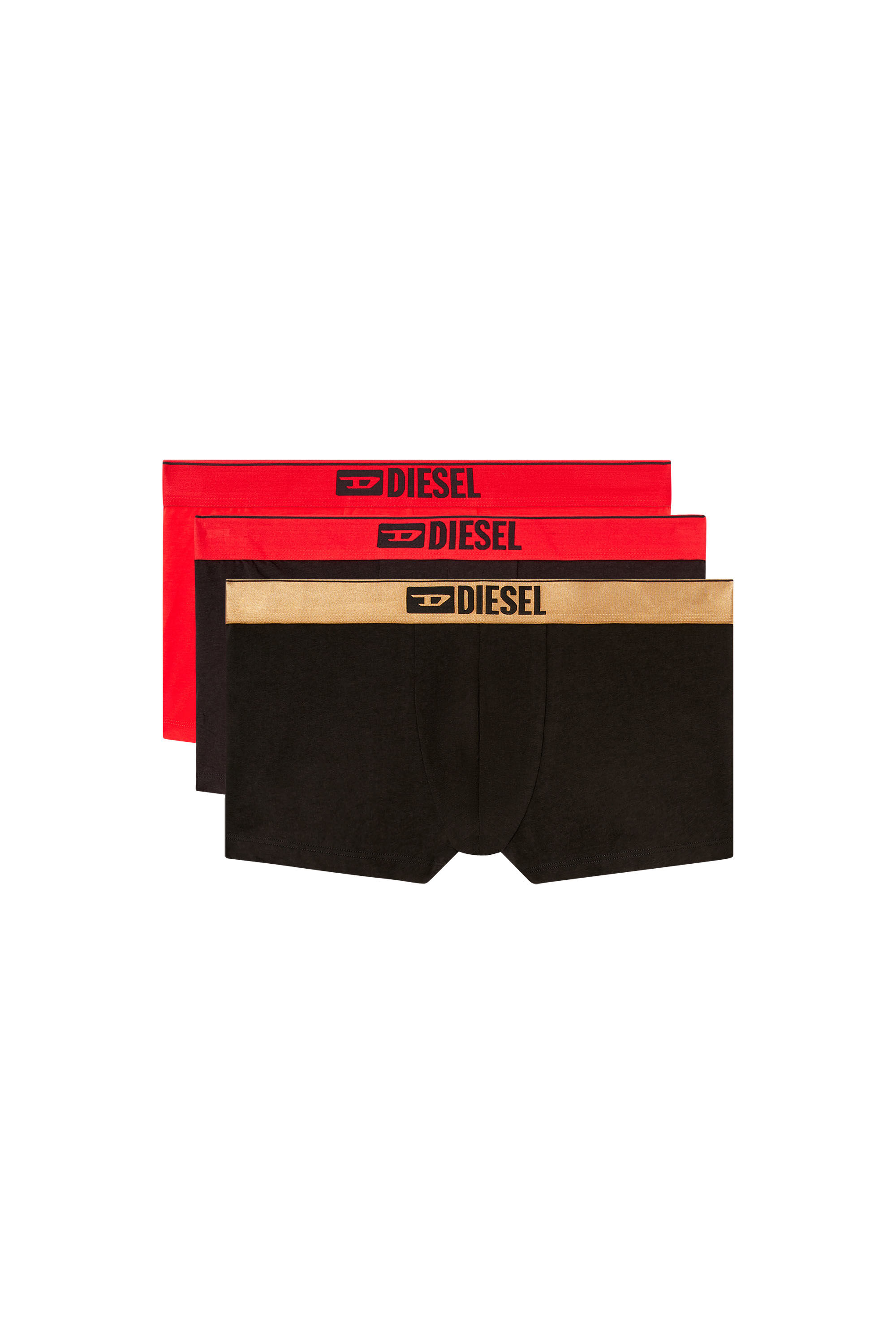 Diesel - DAMIEN-GFT-3PACK, Male's Three-pack metallic boxer in Black/Red - 4