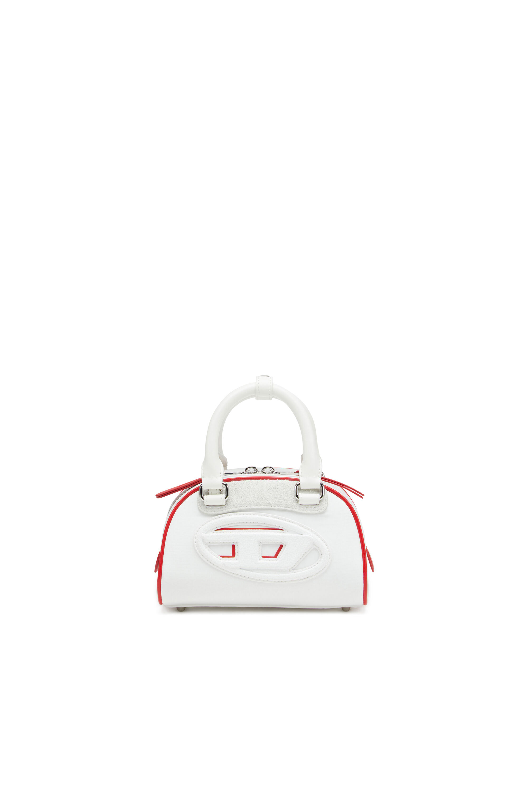 Diesel - 1DR DOME CROSSBODY, Female's Colour-block mini bowling bag in White - 1